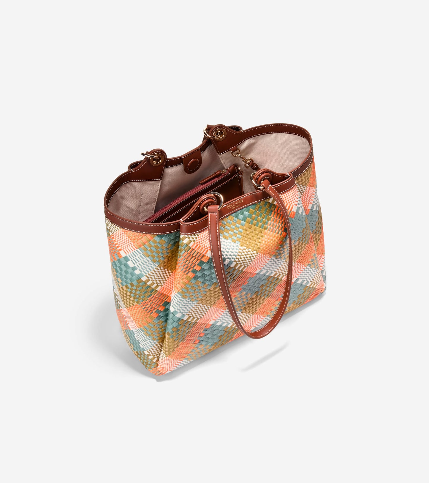 U08525:MULTI COLOR WOVEN RAFFIA PRINT:0000