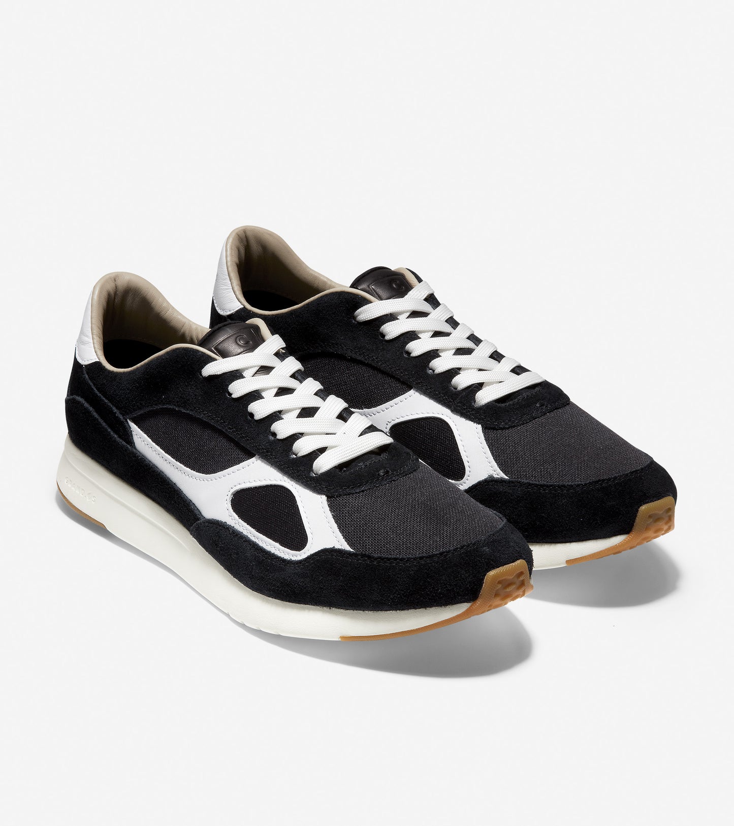 ColeHaan-GrandPrø Classic Running Sneaker-c29862-Black Suede-optic White