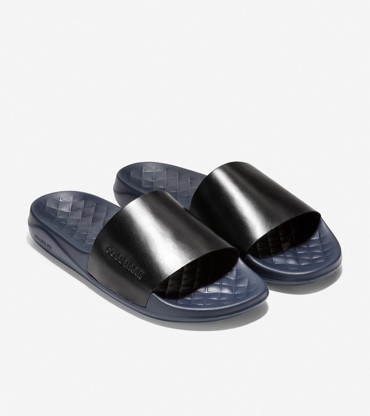 ColeHaan-GrandPrø Slide Sandal-c30548-Black-Marine Blue