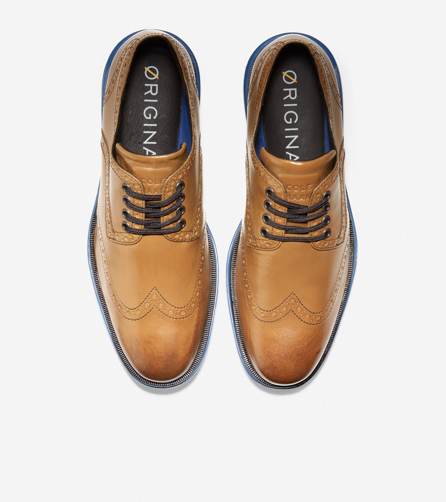 ColeHaan-ØriginalGrand Lux Wingtip Oxford-c31549-Safari Leather-True Blue-Ivory