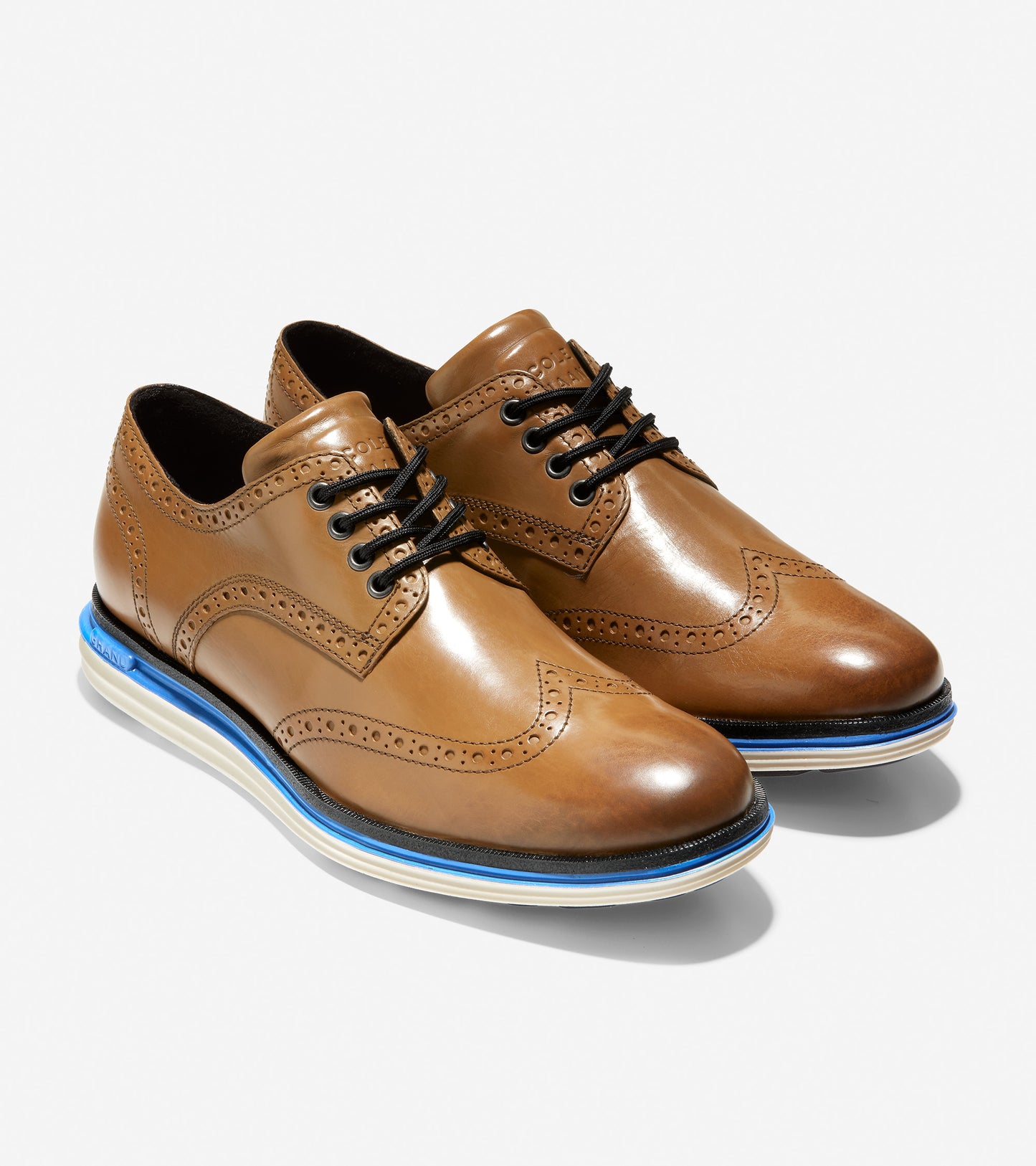 ColeHaan-ØriginalGrand Lux Wingtip Oxford-c31549-Safari Leather-True Blue-Ivory