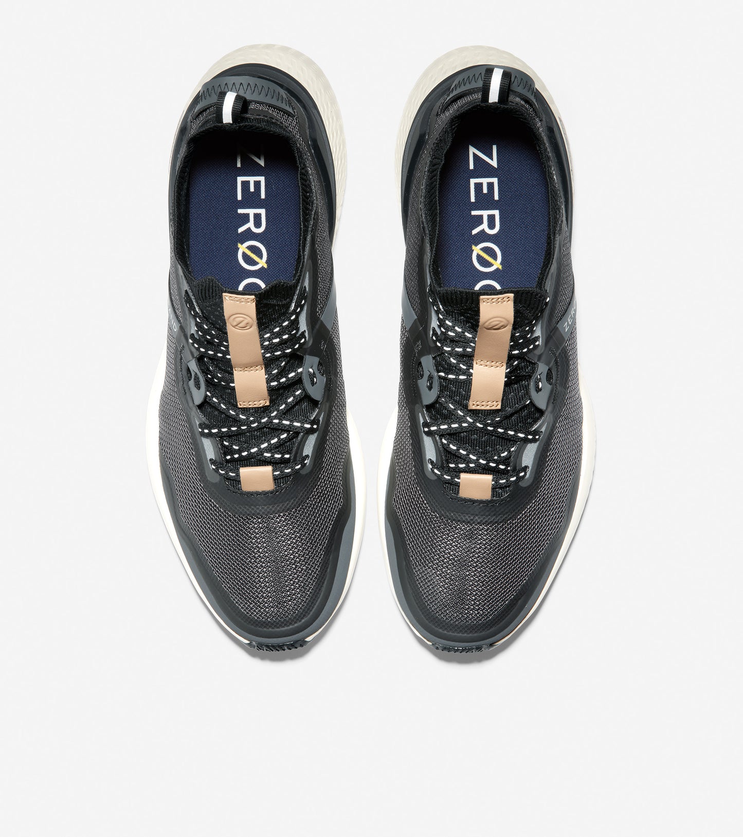 ColeHaan-ZERØGRAND Overtake Running Shoe-c32108-Grey Pinstripe-Black-Ivory