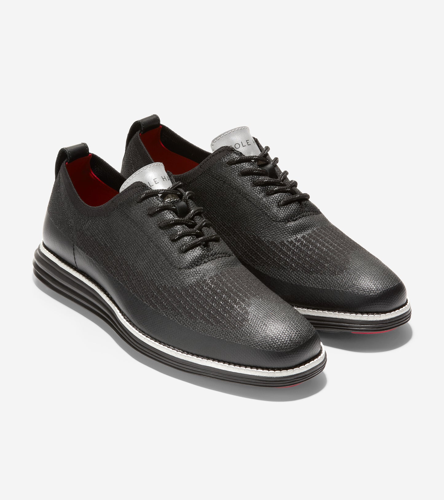 ColeHaan-ØriginalGrand Wingtip Oxford-c32434-Black Knit Stitchlite™