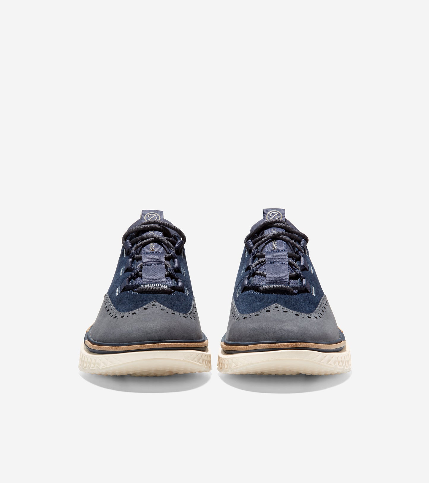 c36507-Men's 5.ZERØGRAND Wingtip Oxford-Navy Blazer-Ivory