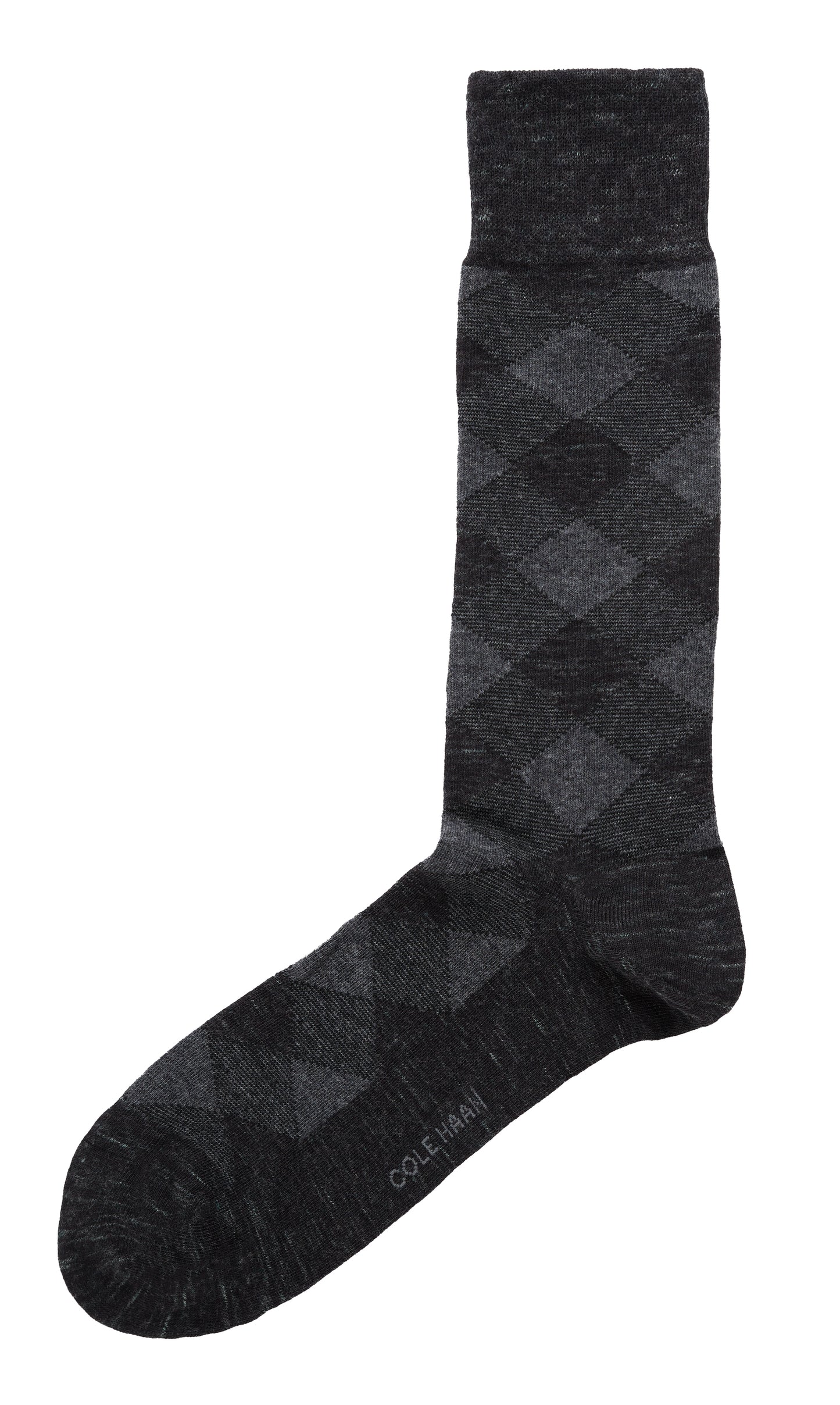 CHM201DR07001-1Pk Plaid Cttn Twist Dress Crew-Black Rain Heather