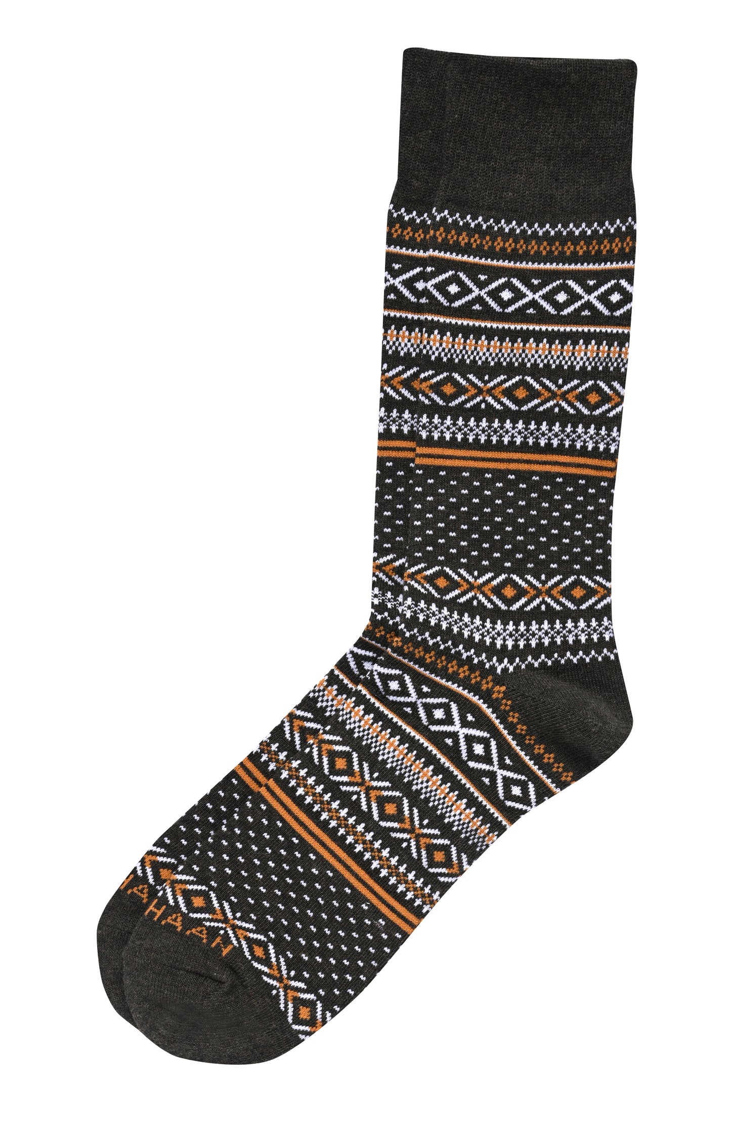 CHM201DR69005-1Pk Fairisle Dress Crew-Dark Green