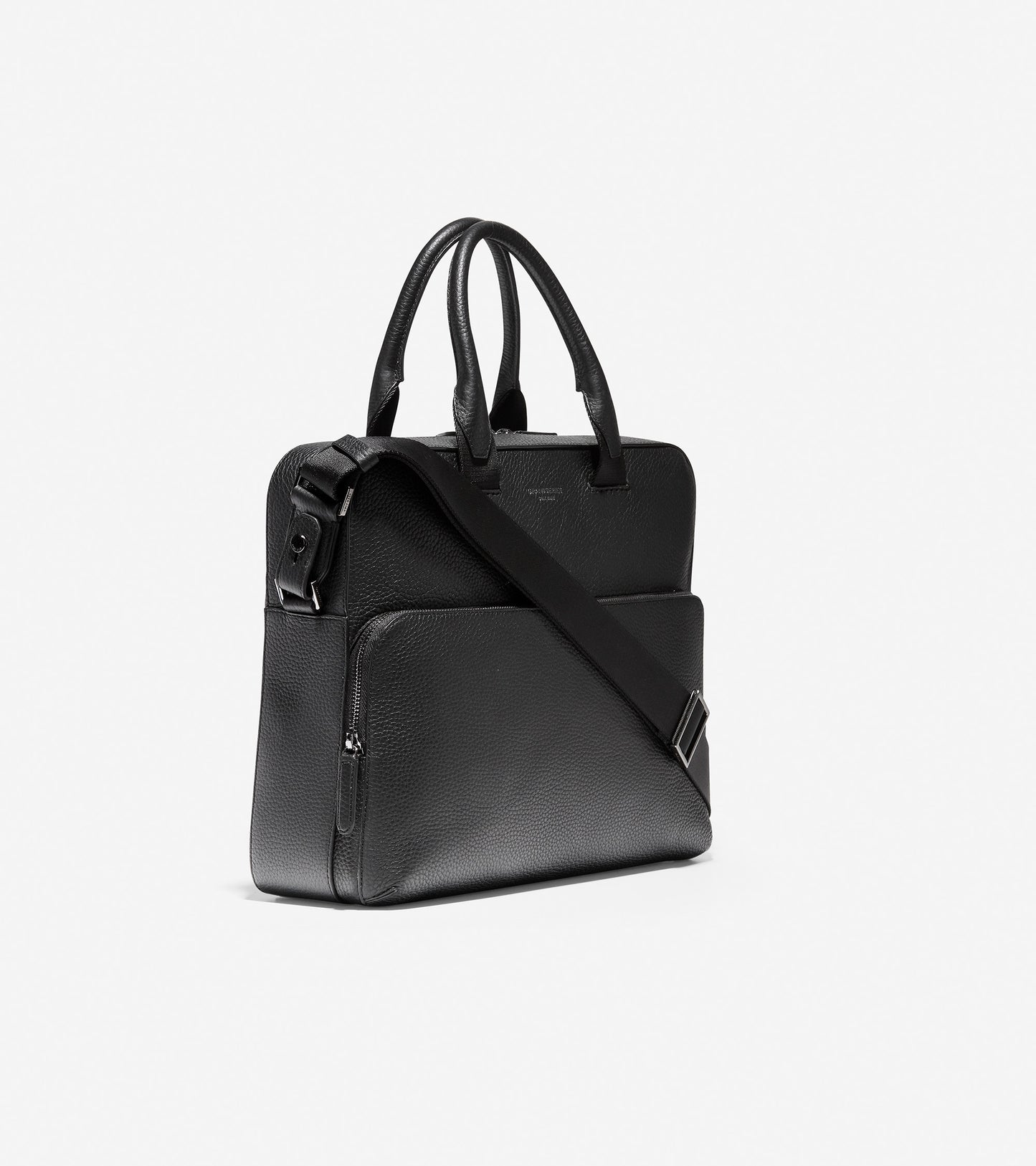 ColeHaan-GRANDSERIES Leather Attache-f11314-Black Leather