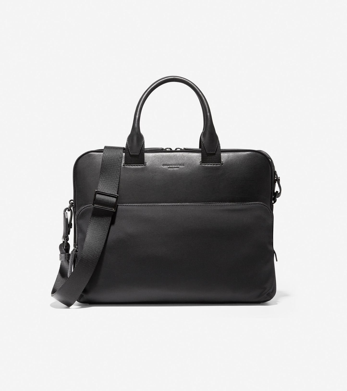 ColeHaan-GRANDSERIES Nylon and Leather Attache-f11336-Black