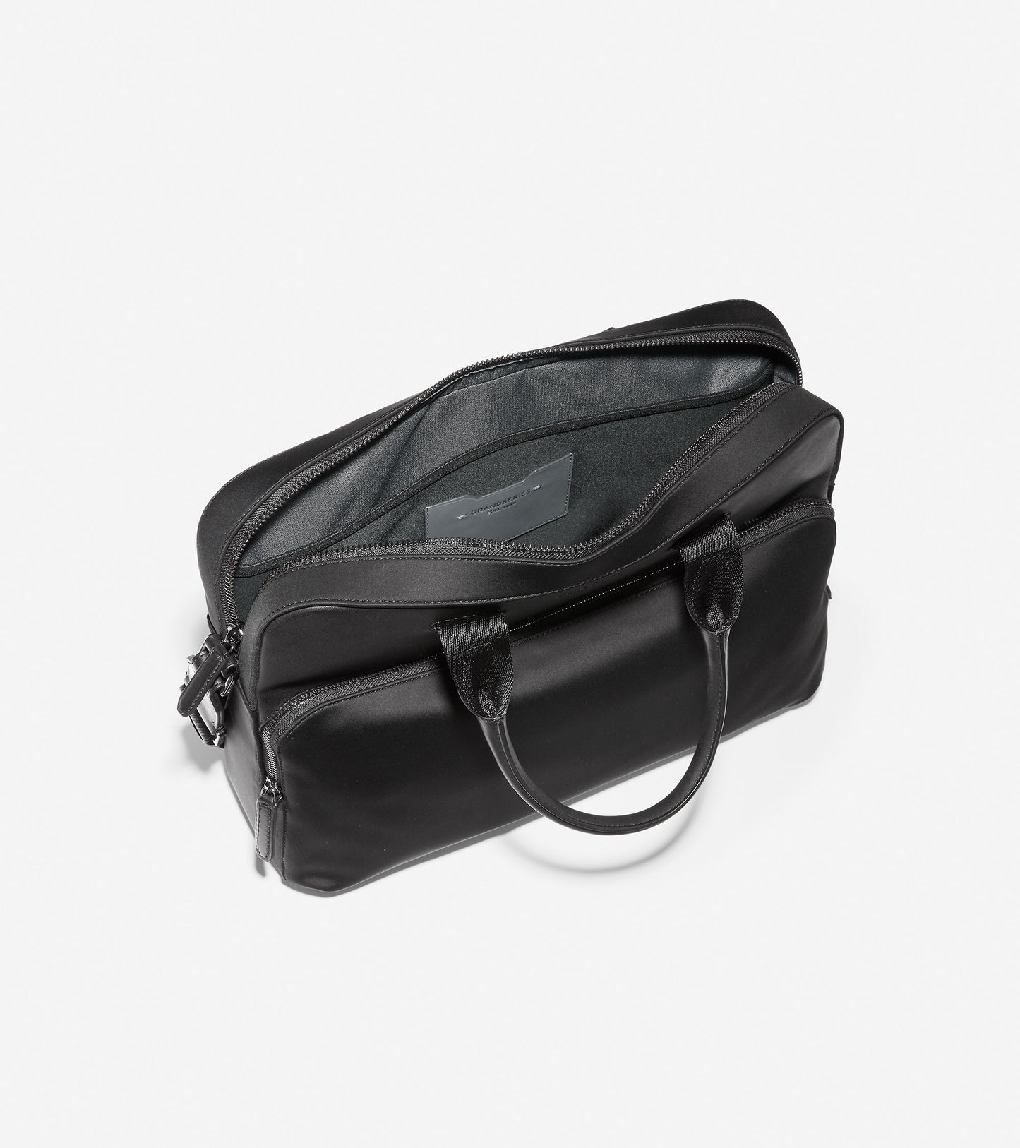 ColeHaan-GRANDSERIES Nylon and Leather Attache-f11336-Black