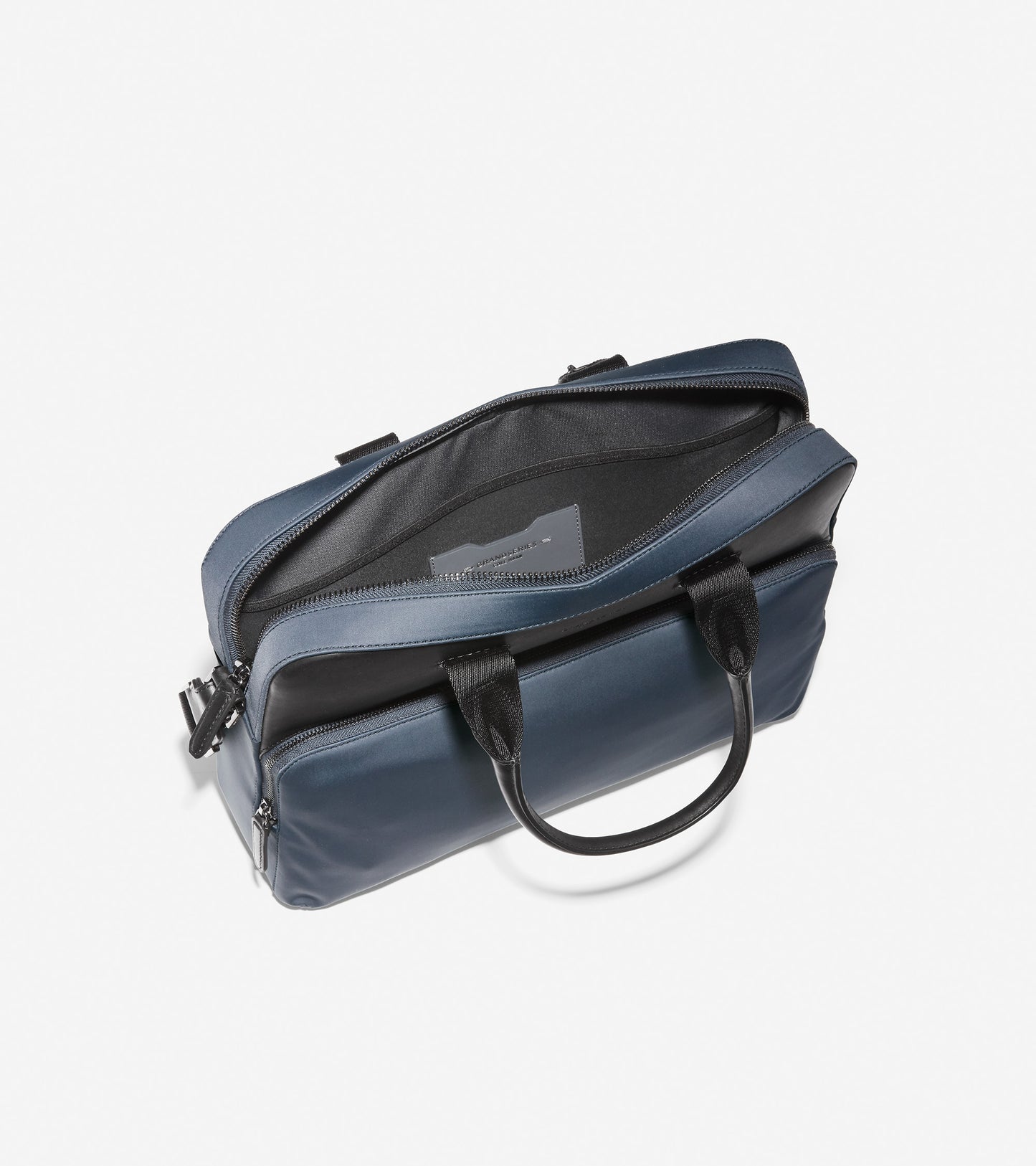 ColeHaan-GRANDSERIES Nylon and Leather Attache-f11338-Ombre Blue