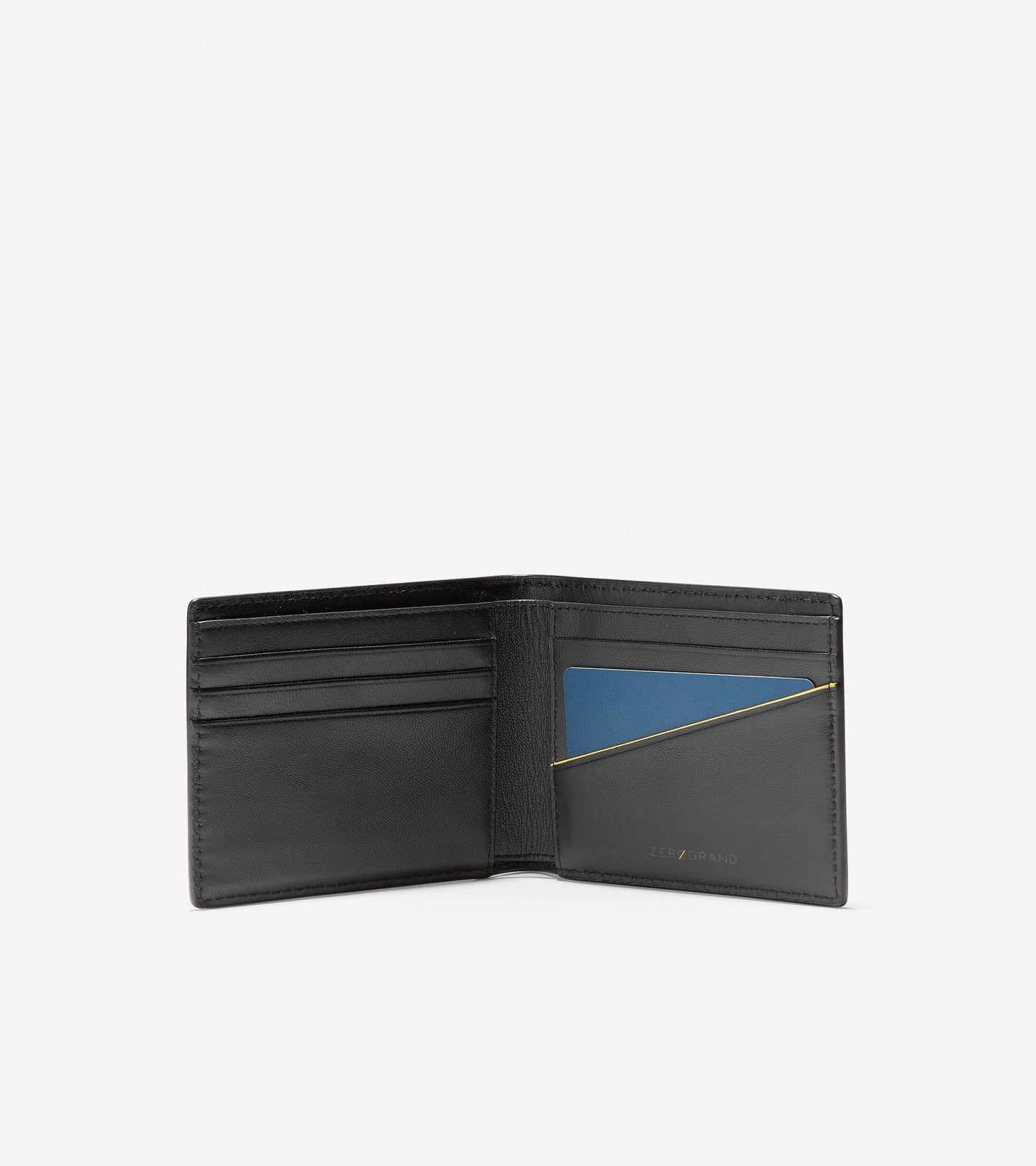 ColeHaan-ZERØGRAND Slim Bifold-f11376-Black-Cyber Yellow