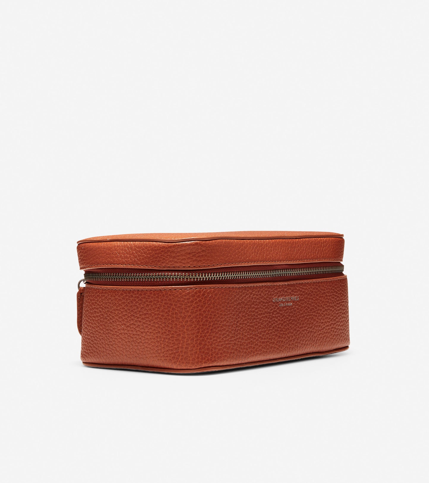 ColeHaan-GRANDSERIES Leather Zip Around Travel Case-f11387-British Tan