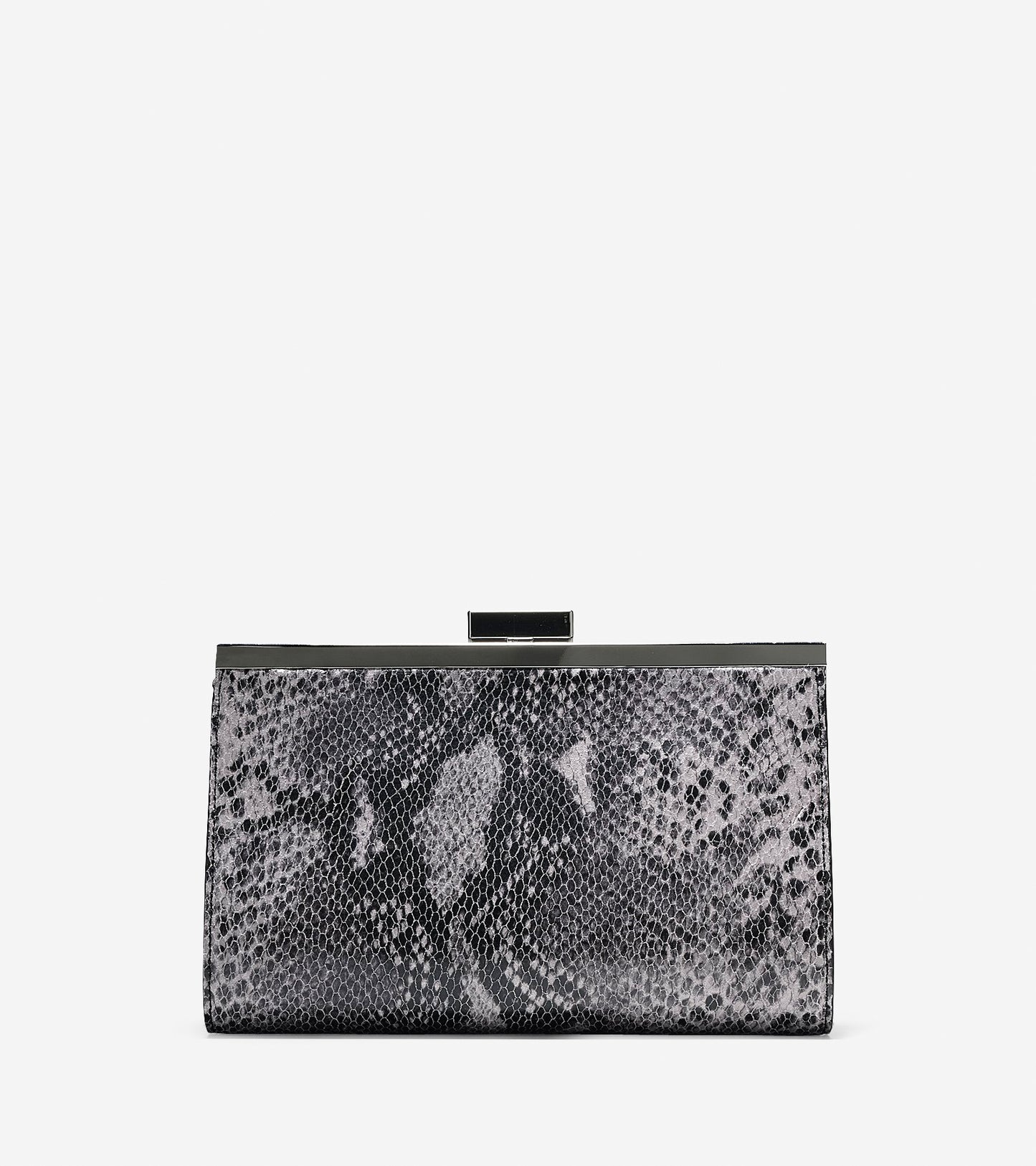 ColeHaan-Sybil Chain Clutch-h00171-Black-grey Snake Print
