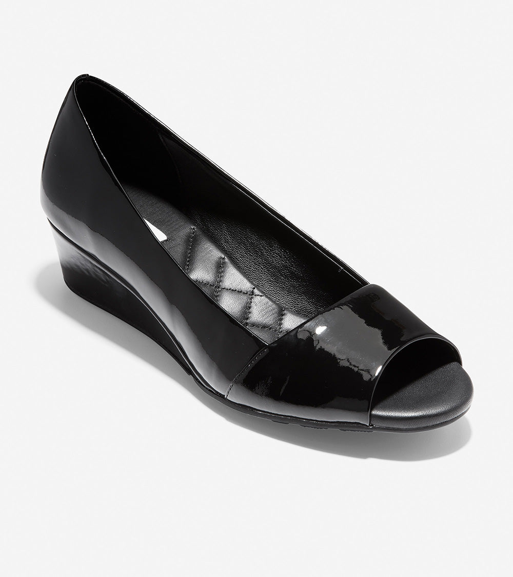 kinslee open toe wedge