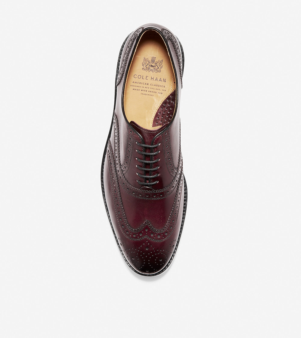 ColeHaan-Cole Haan American Classic Kneeland Brogue Wingtip Oxford -c29839-Red