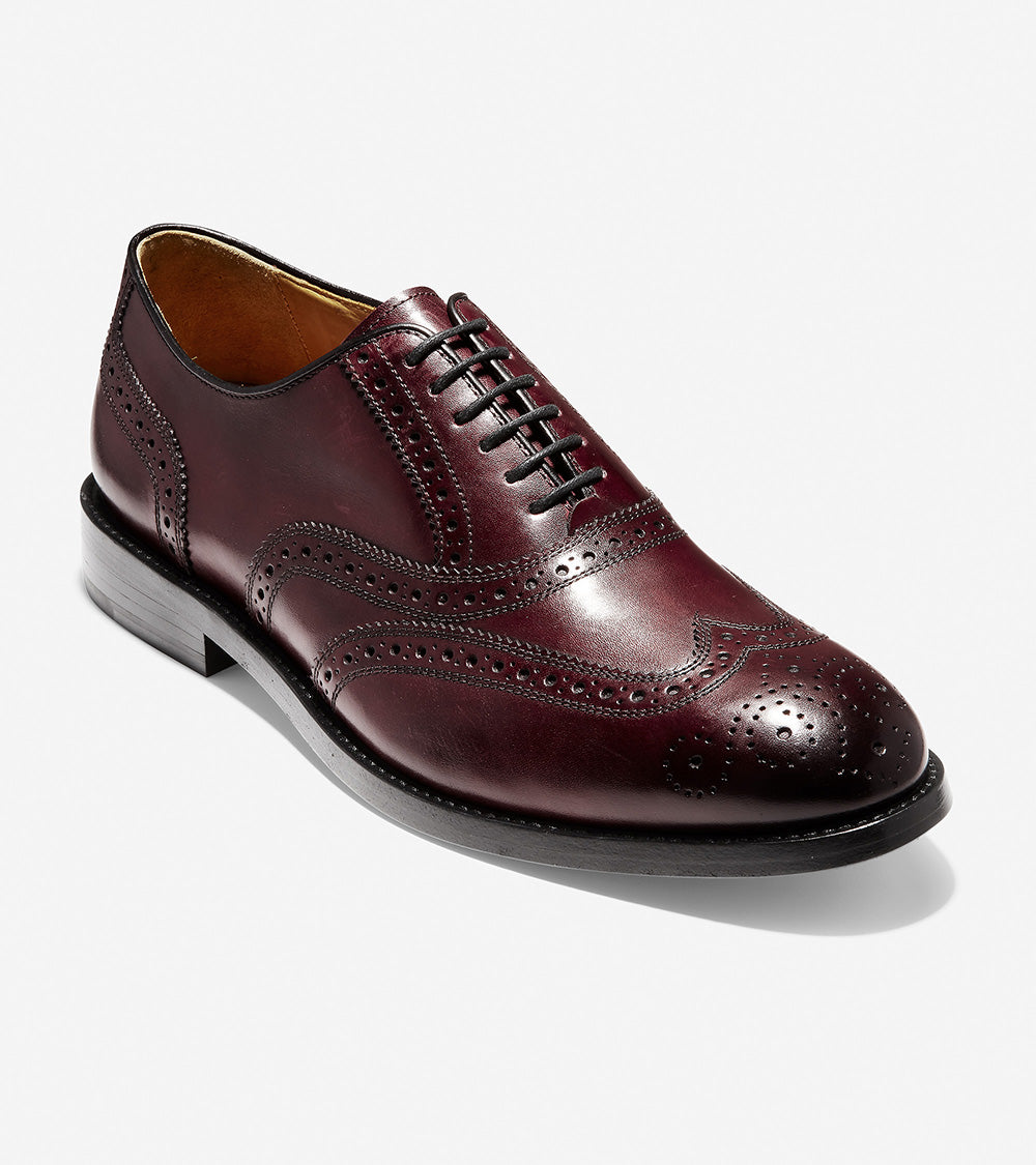 ColeHaan-Cole Haan American Classic Kneeland Brogue Wingtip Oxford -c29839-Red