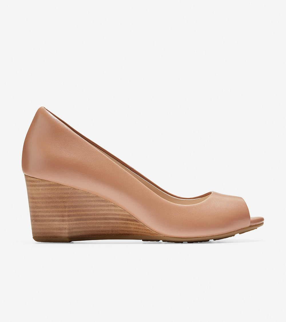 ColeHaan-Sadie Open Toe Wedge -w12739-Brown
