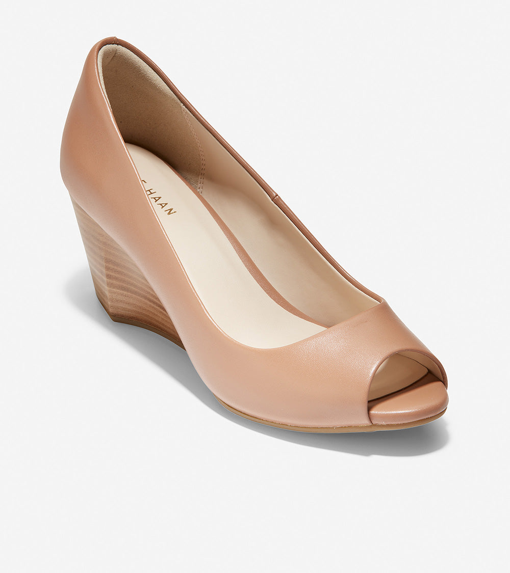 ColeHaan-Sadie Open Toe Wedge -w12739-Brown
