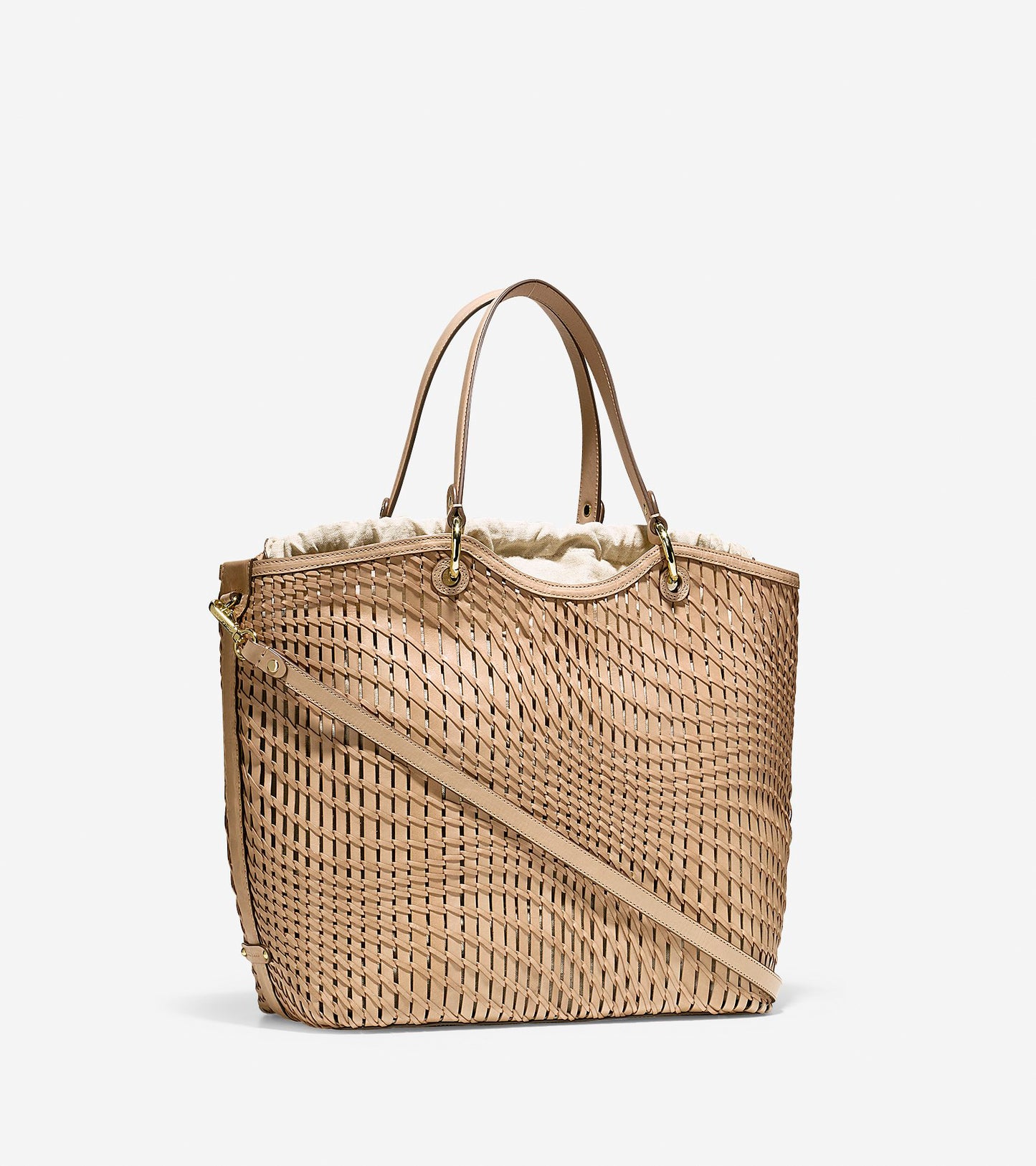 ColeHaan-Genevieve Open Weave Tote-u01998-Nude