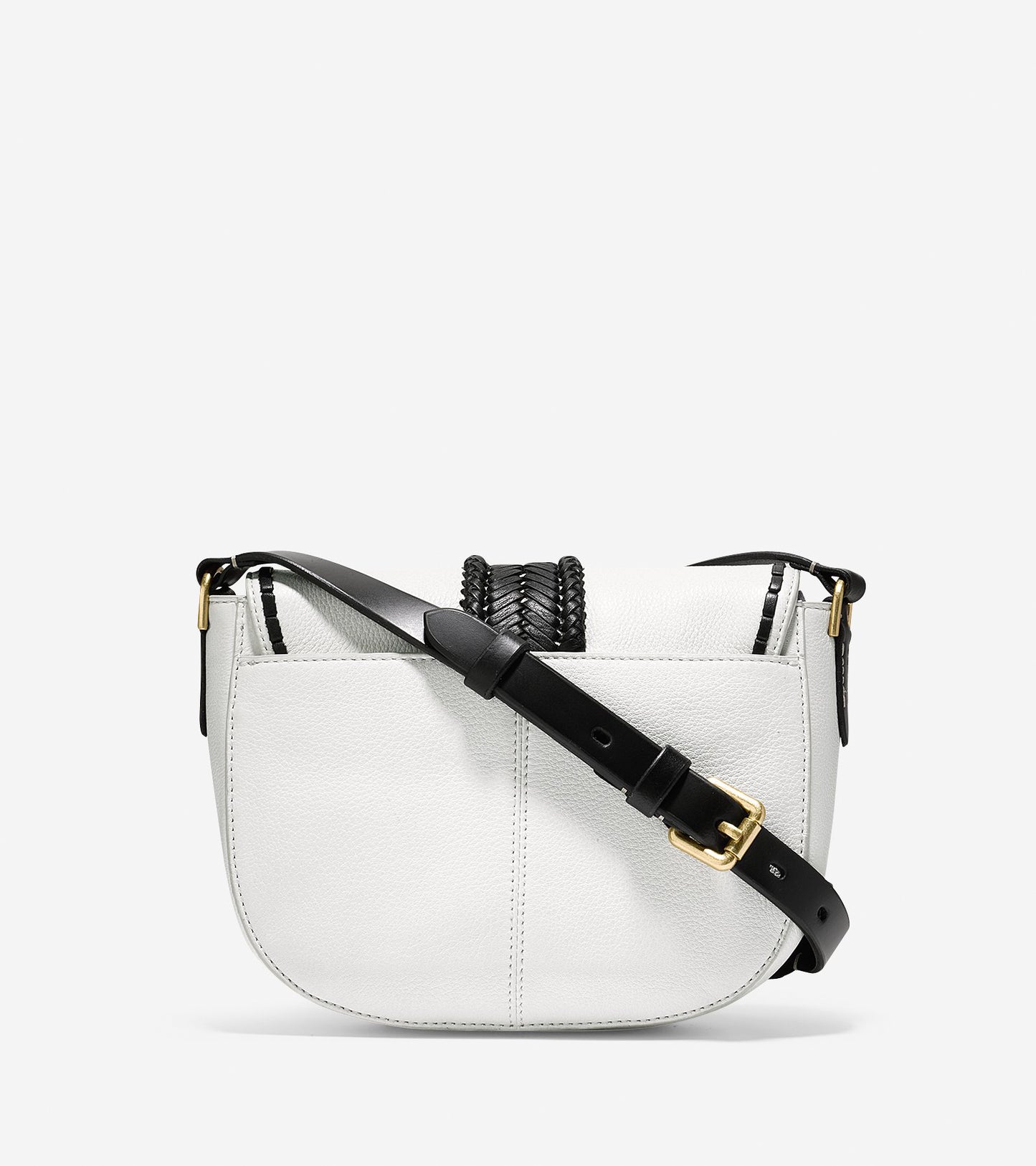 ColeHaan-Loralie Whipstitched Mini Saddle Bag-u02876-White