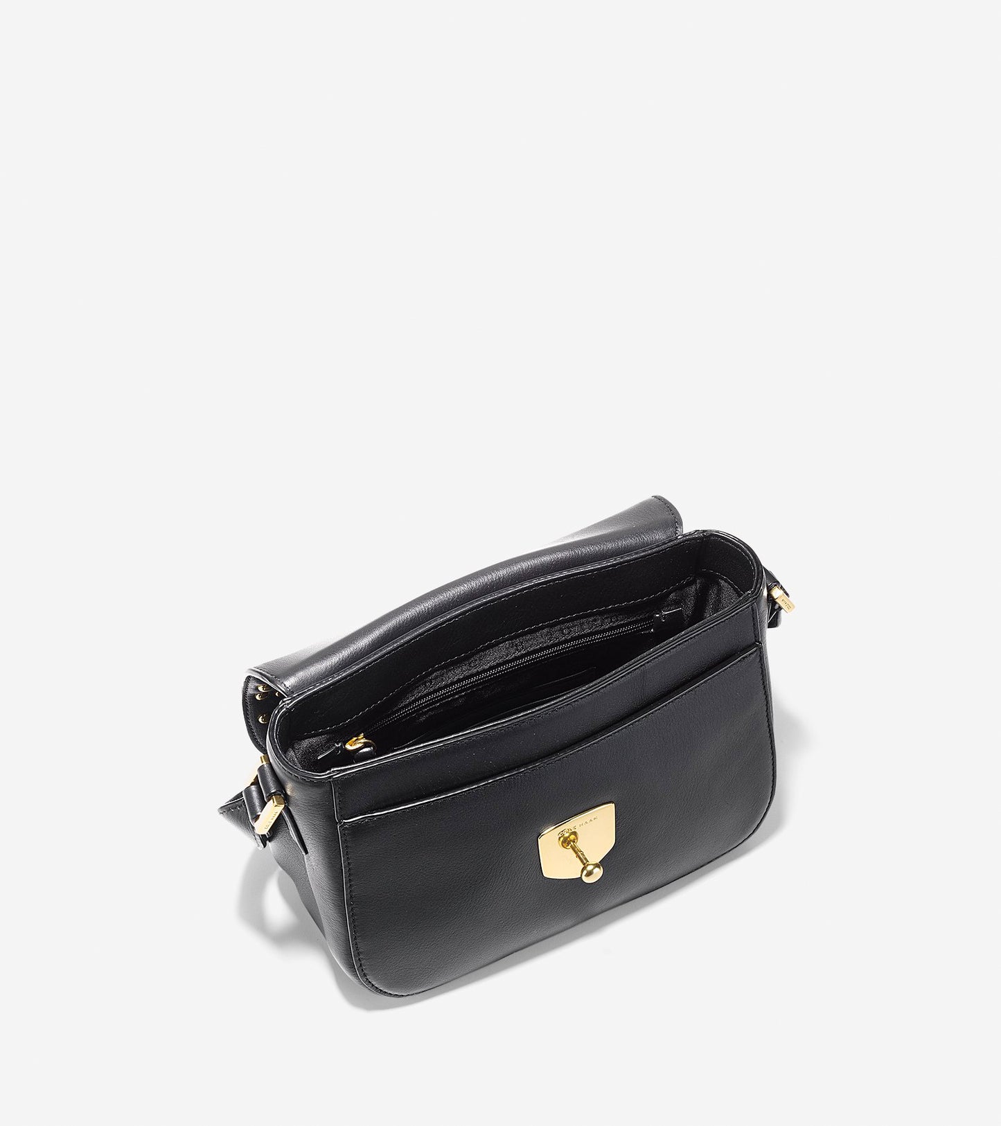 ColeHaan-Marli Studded Mini Saddle Bag-u02938-Black
