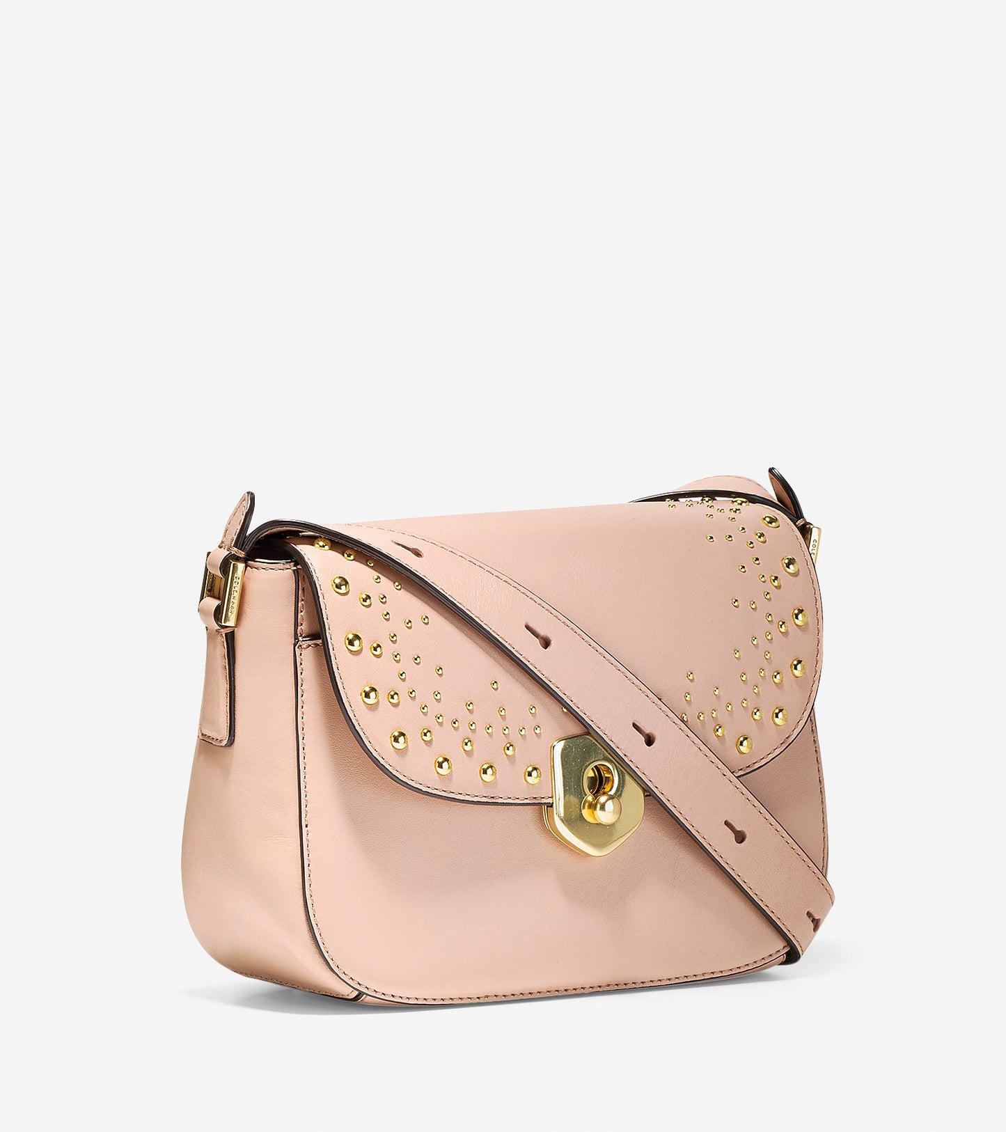 ColeHaan-Marli Studded Mini Saddle Bag-u02941-Pink Nude