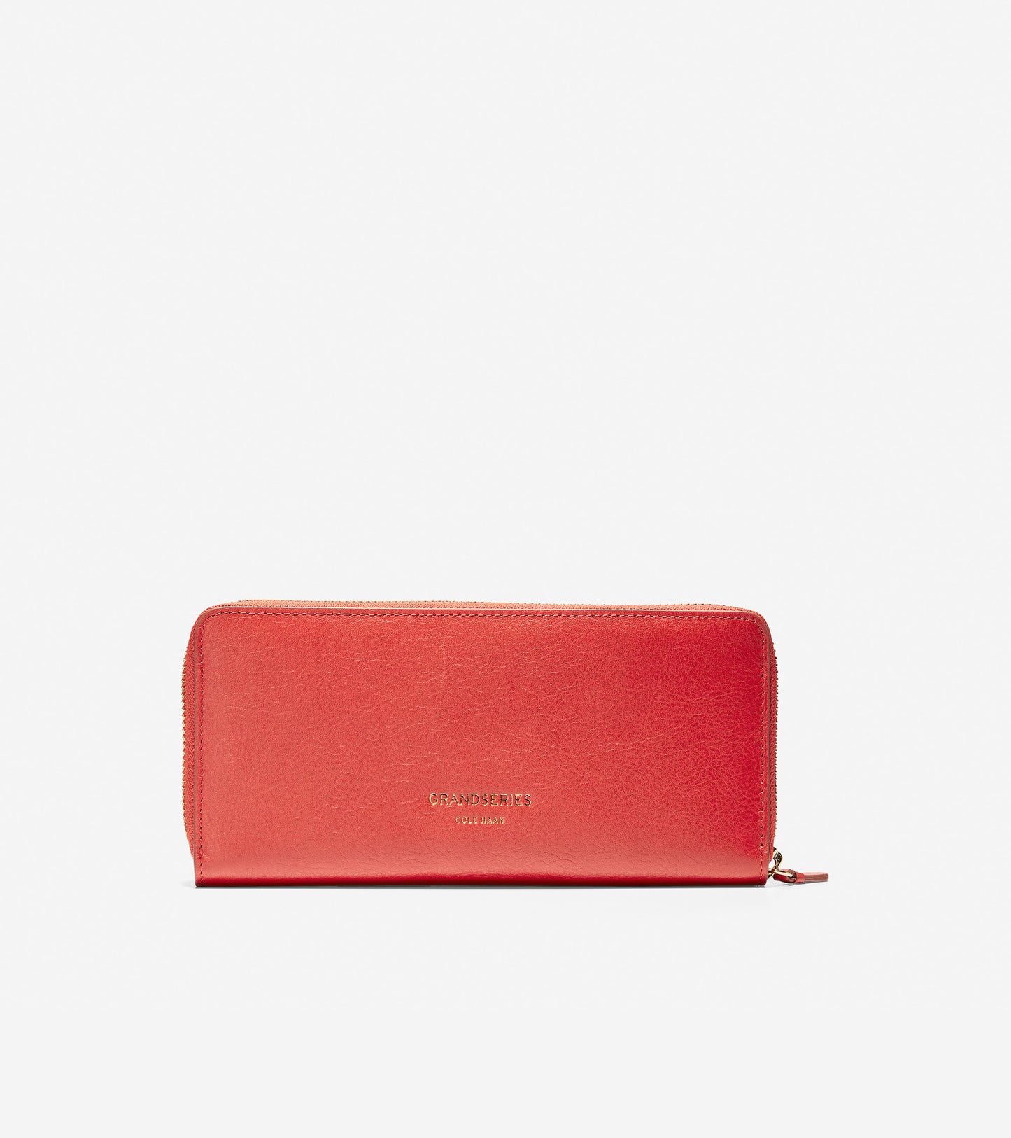 ColeHaan-GRANDSERIES Zip Around Continental Wallet-u04218-Burnt Orange