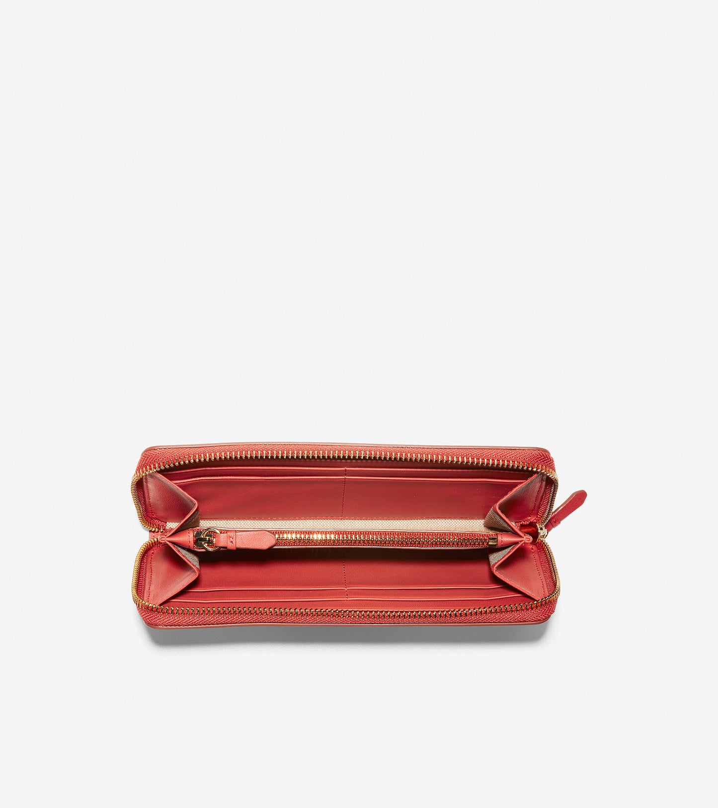 ColeHaan-GRANDSERIES Zip Around Continental Wallet-u04218-Burnt Orange