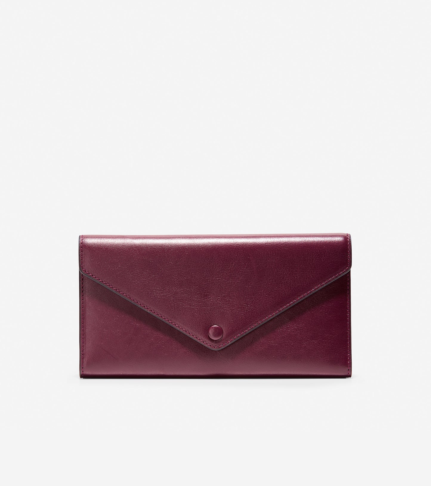 ColeHaan-GRANDSERIES Flap Trifold Envelope Wallet-u04223-Burgundy