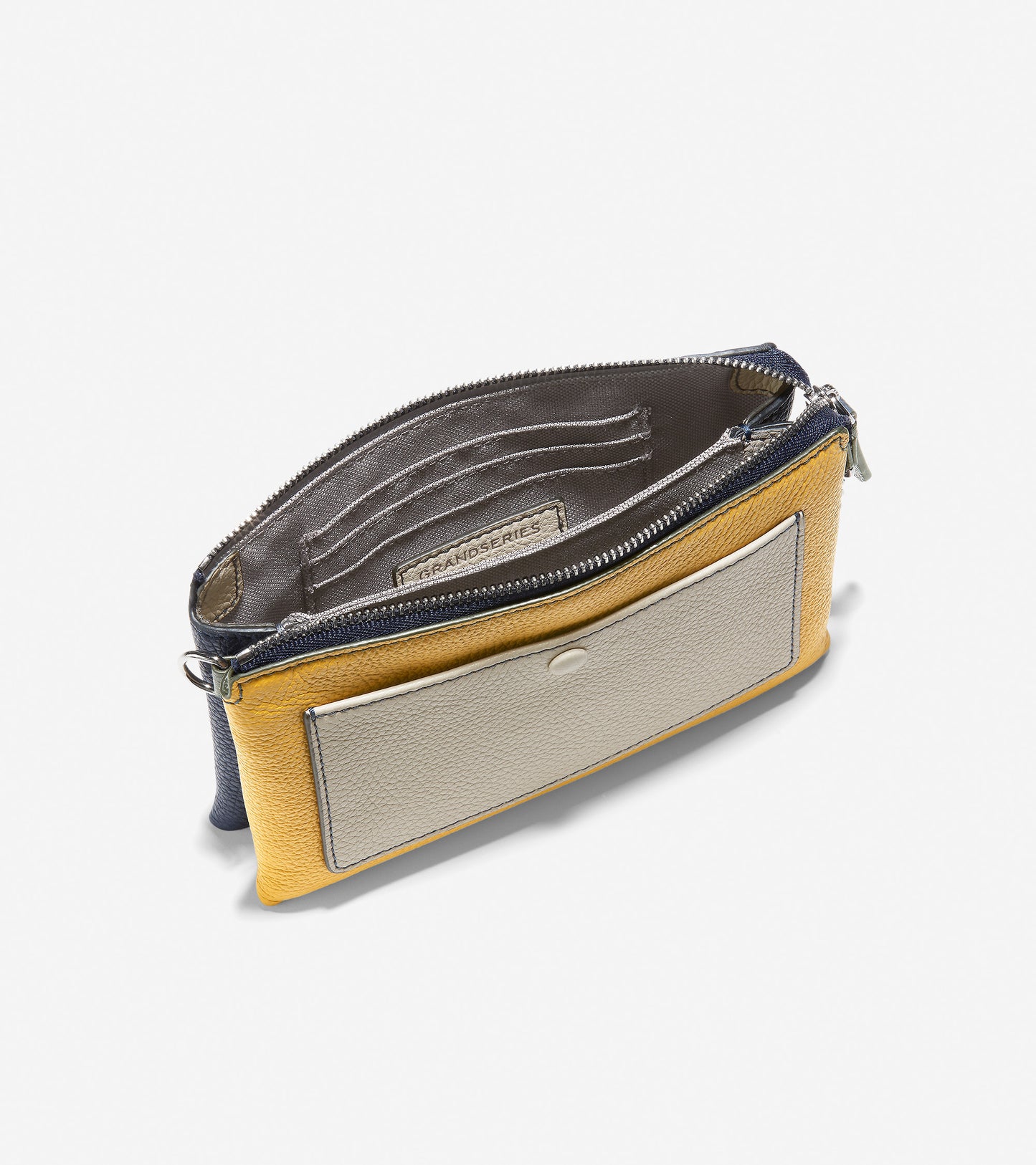 ColeHaan-GRANDSERIES Double Gusset Pouch-u04230-Nugget Gold-Sand