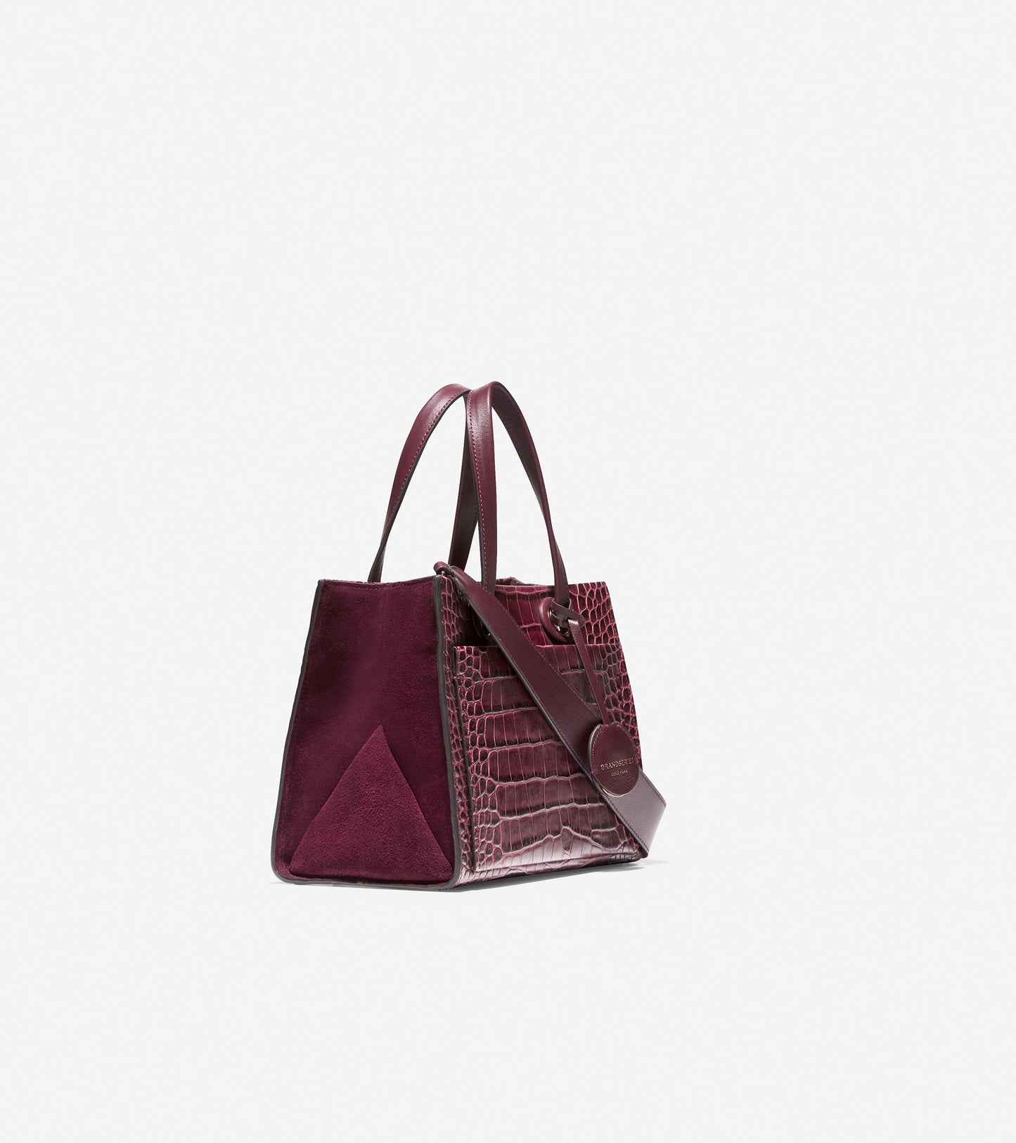 ColeHaan-Grand Ambition Small Satchel-u04235-Winetasting Embossed Croc