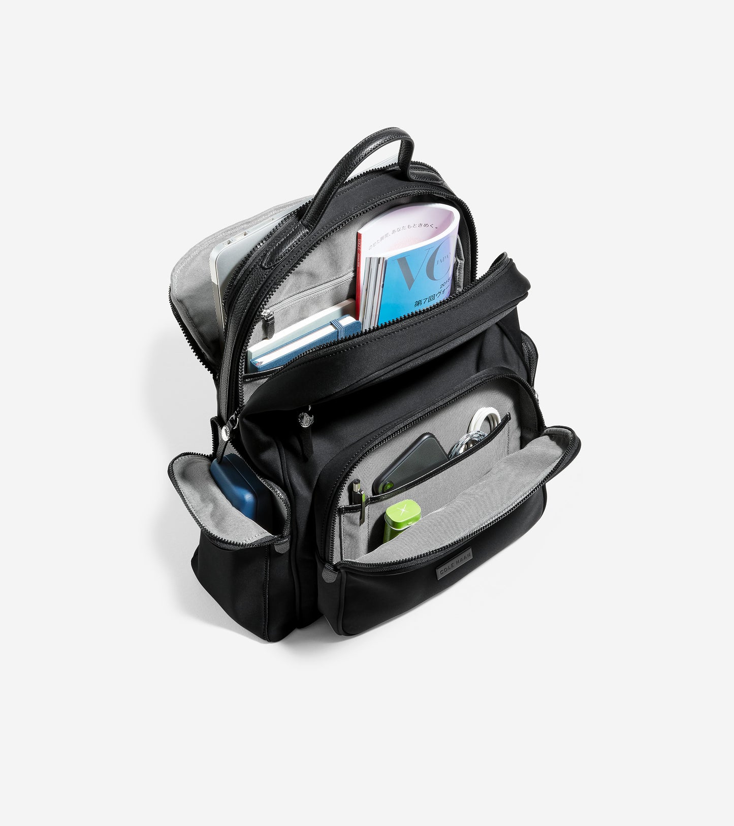 ColeHaan-Grand Ambition Travel Backpack-u04327-Black Neoprene