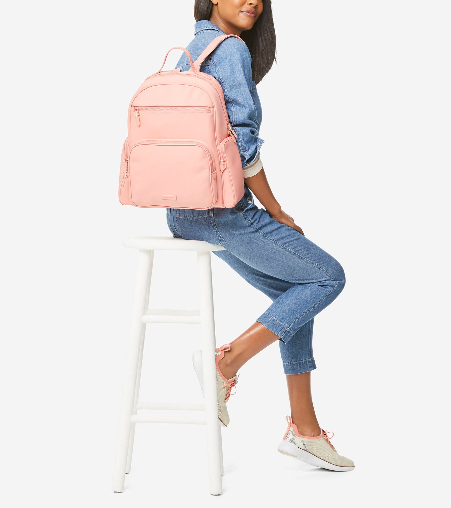 ColeHaan-Grand Ambition Travel Backpack-u04331-Burnt Coral Neoprene