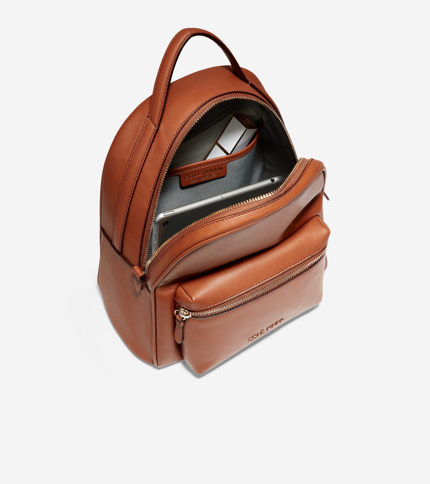 ColeHaan-Grand Ambition Mini Backpack-u04344-British Tan Leather