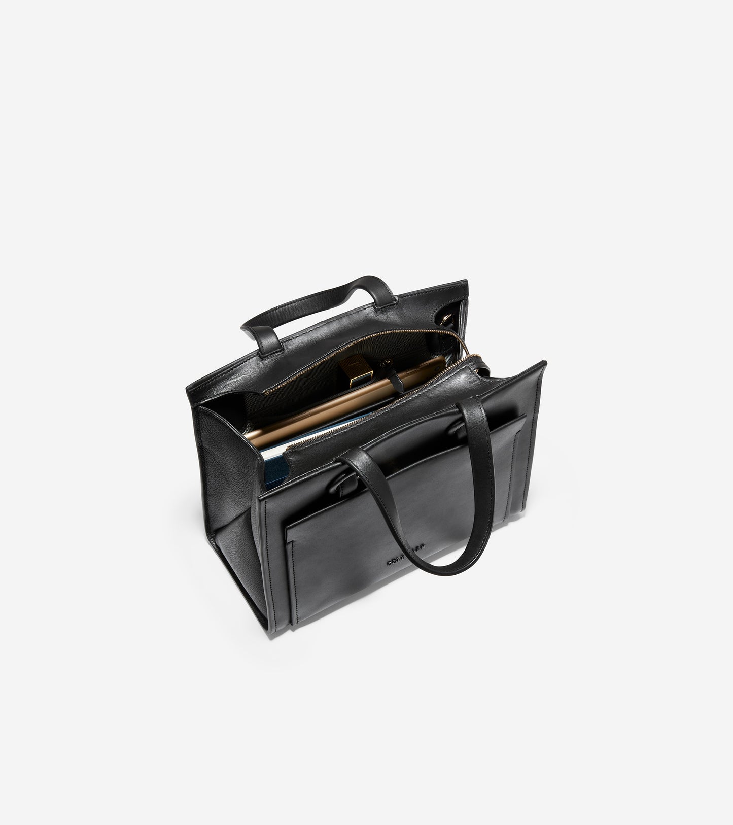 ColeHaan-Grand Ambition Small Satchel-u04352-Black Leather