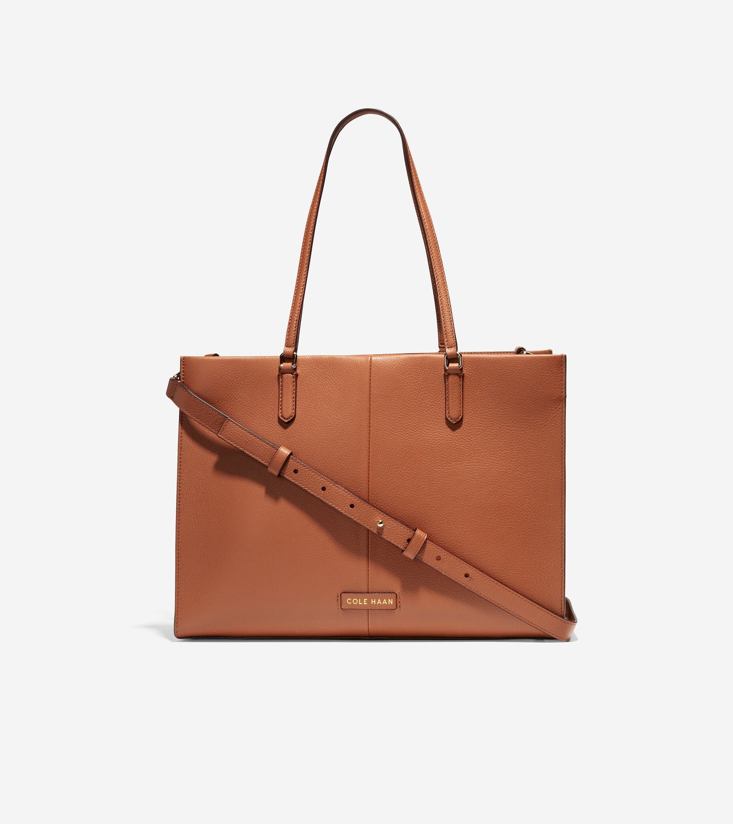 ColeHaan-Grand Ambition Three-In-One Tote Bag-u04429-British Tan Leather-Misty Rose