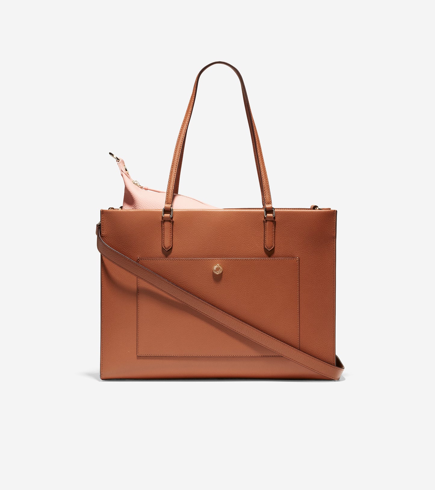 ColeHaan-Grand Ambition Three-In-One Tote Bag-u04429-British Tan Leather-Misty Rose