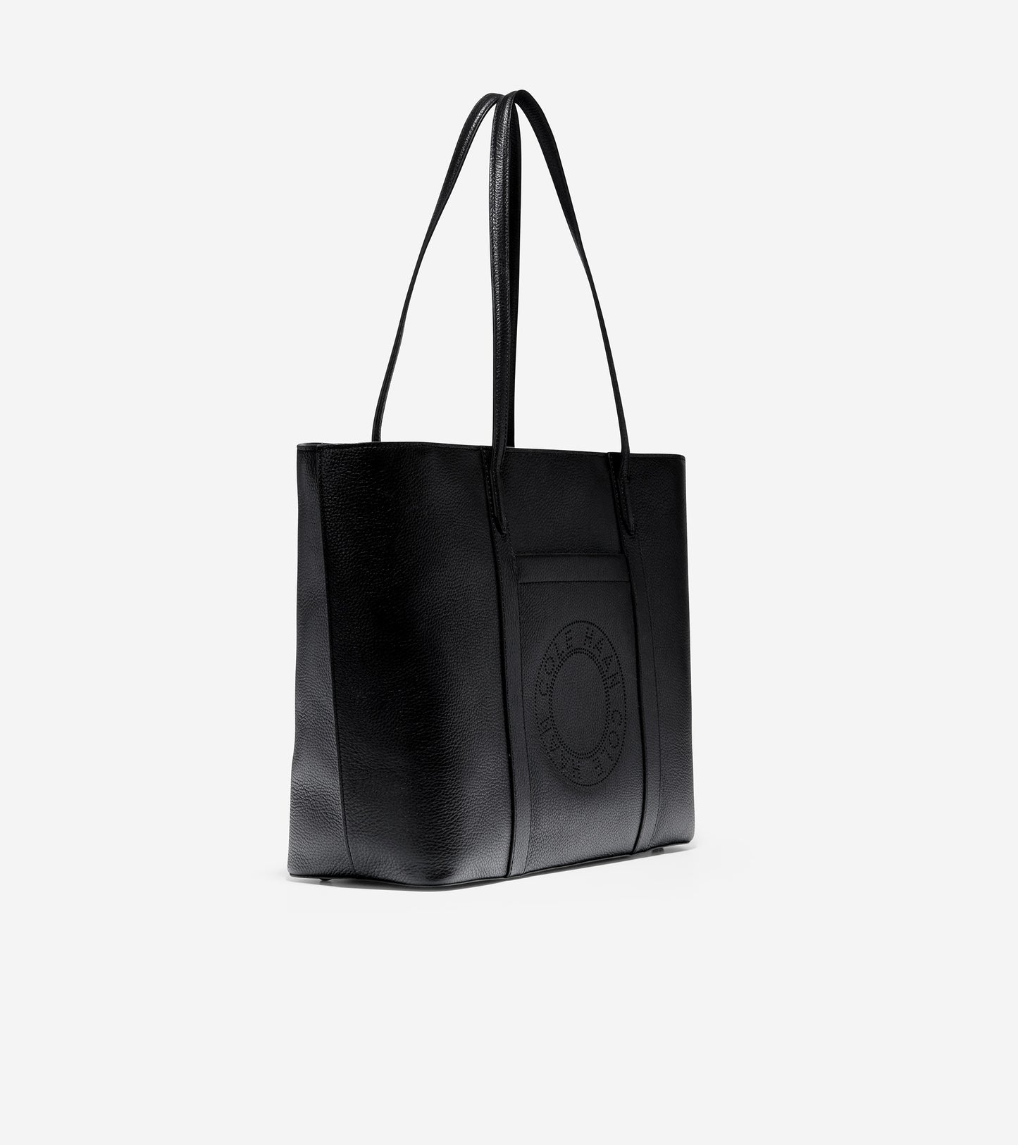 ColeHaan-Leather Zip Top Tote-u04432-Black