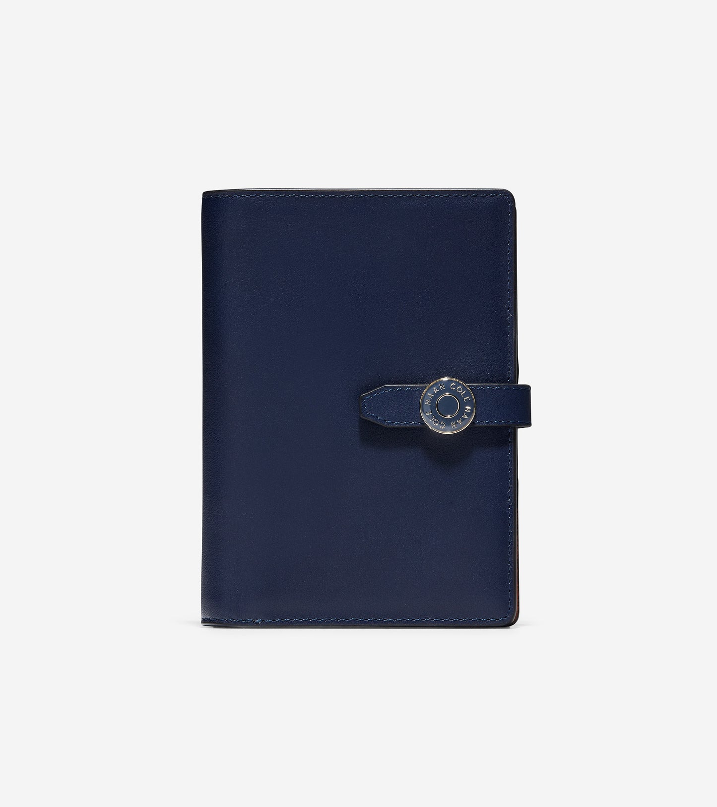 ColeHaan-GRANDSERIES Passport Wallet-u04469-Marine Blue Leather