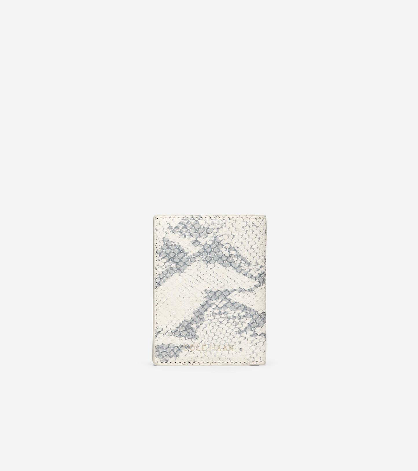 ColeHaan-GRANDSERIES Card Case-u04479-Ivory Roccia Leather