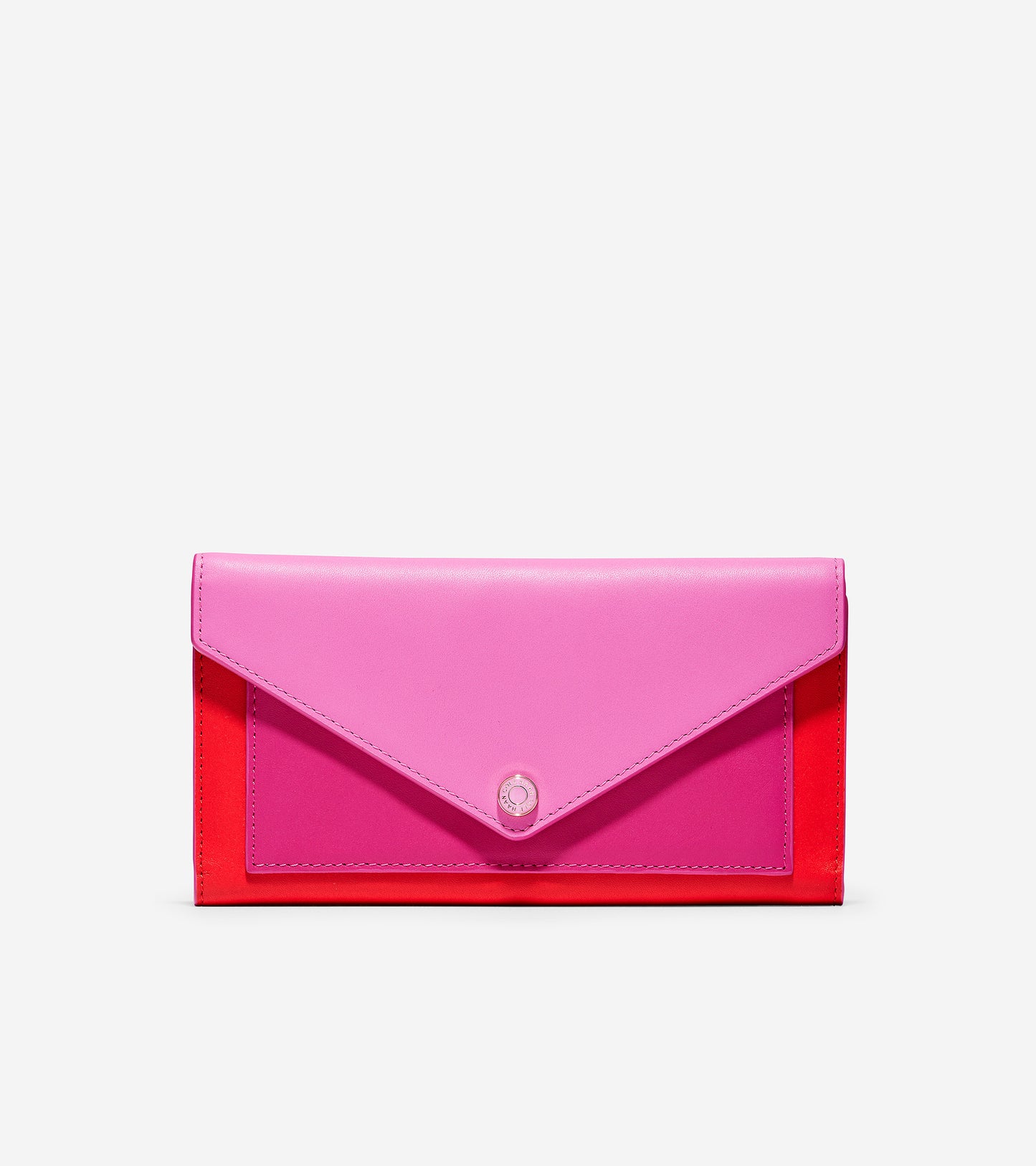 ColeHaan-GRANDSERIES Flap Wallet-u04493-Fuchsia-Red Leather