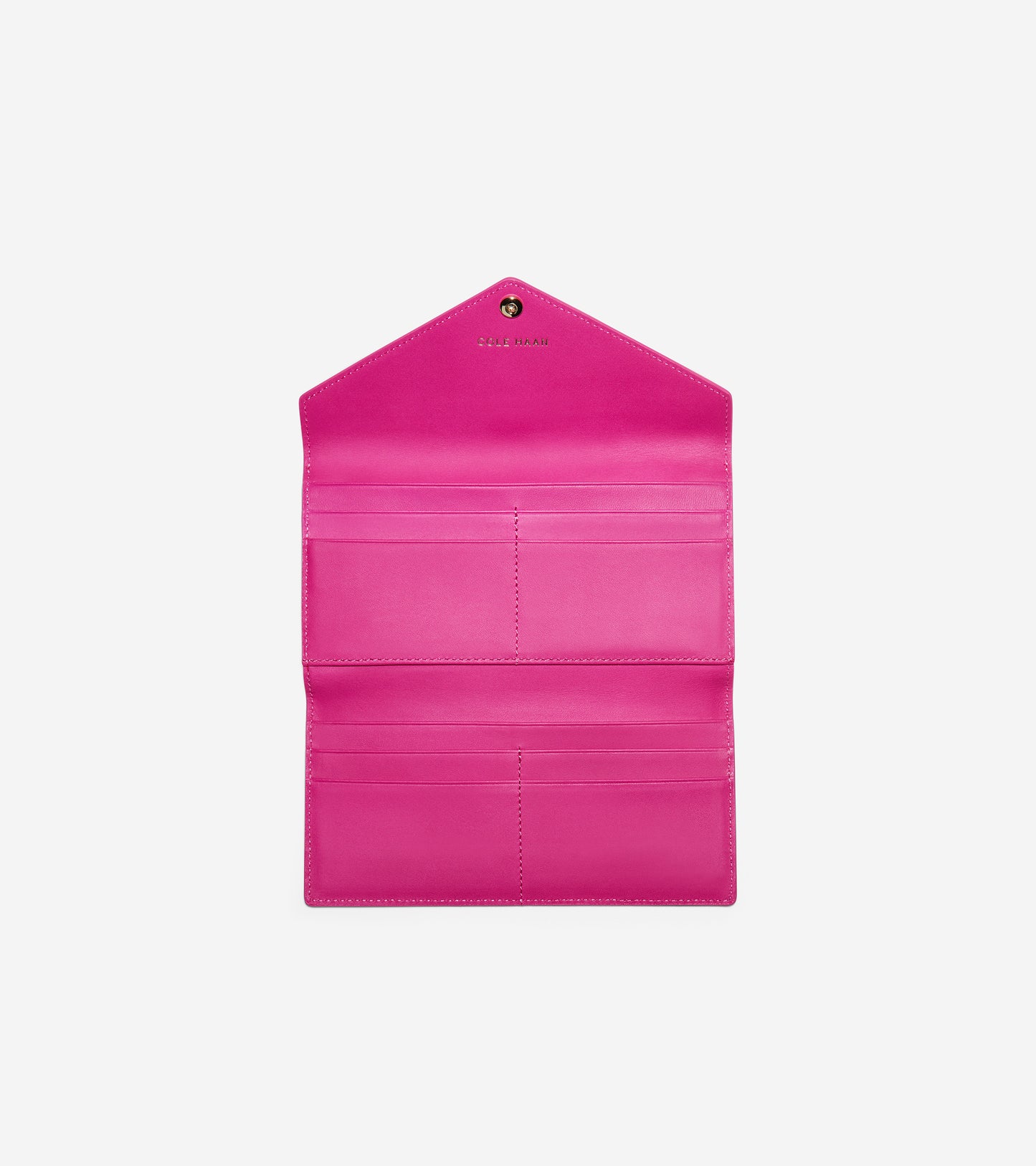 ColeHaan-GRANDSERIES Flap Wallet-u04493-Fuchsia-Red Leather