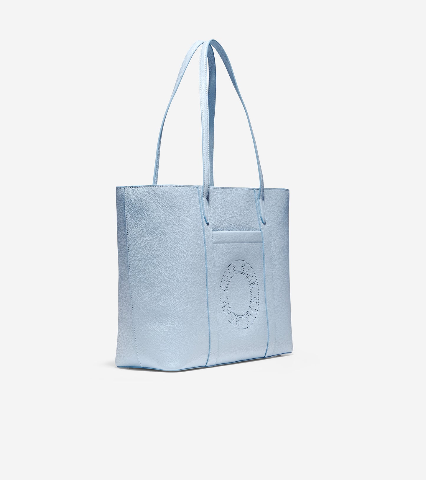 ColeHaan-Leather Zip Top Tote-u04645-Fog Blue