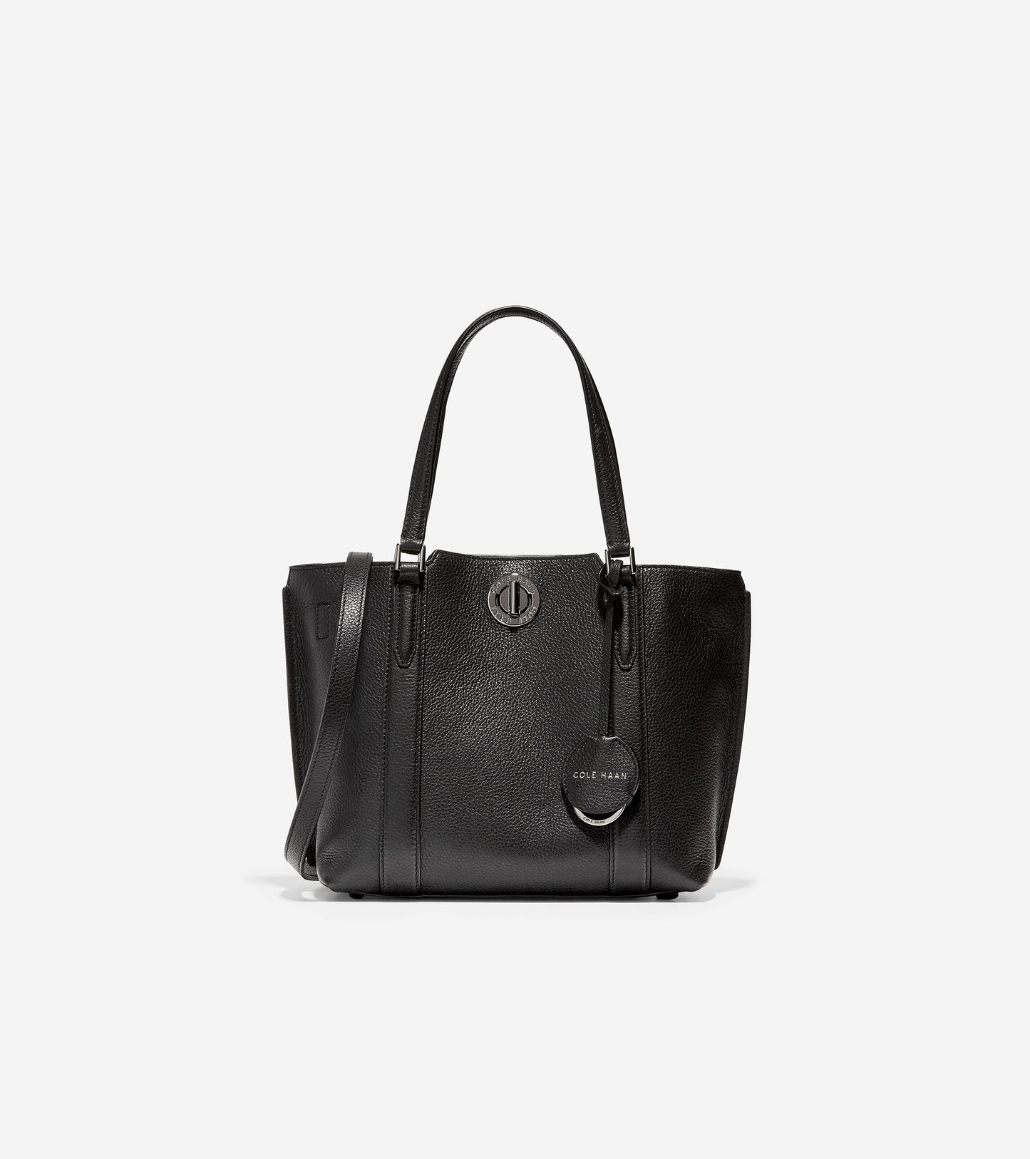 ColeHaan-Small Turnlock Tote-u04691-Black