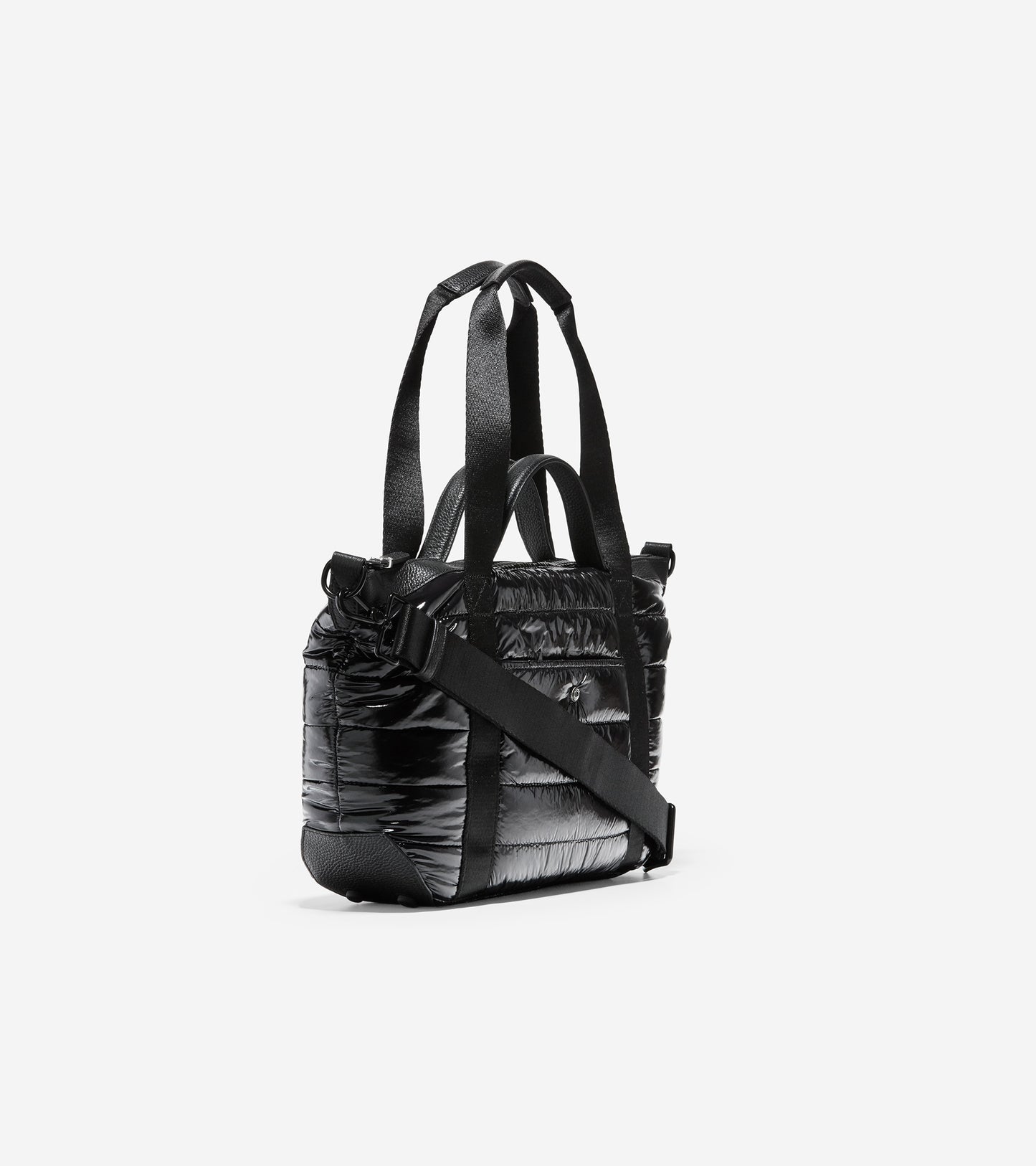 ColeHaan-Quilted Nylon Small Duffle-u04804-Black