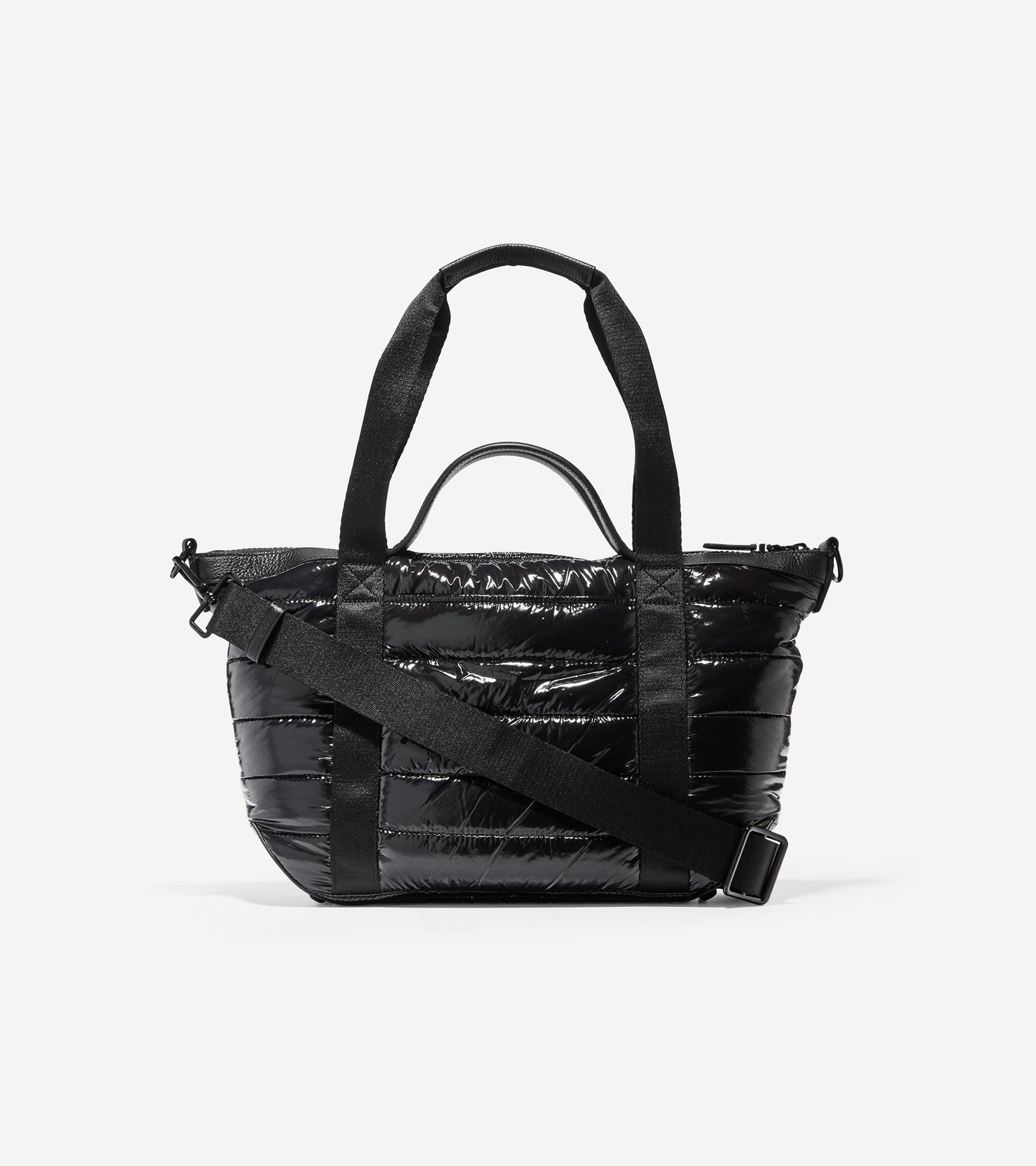 ColeHaan-Quilted Nylon Small Duffle-u04804-Black