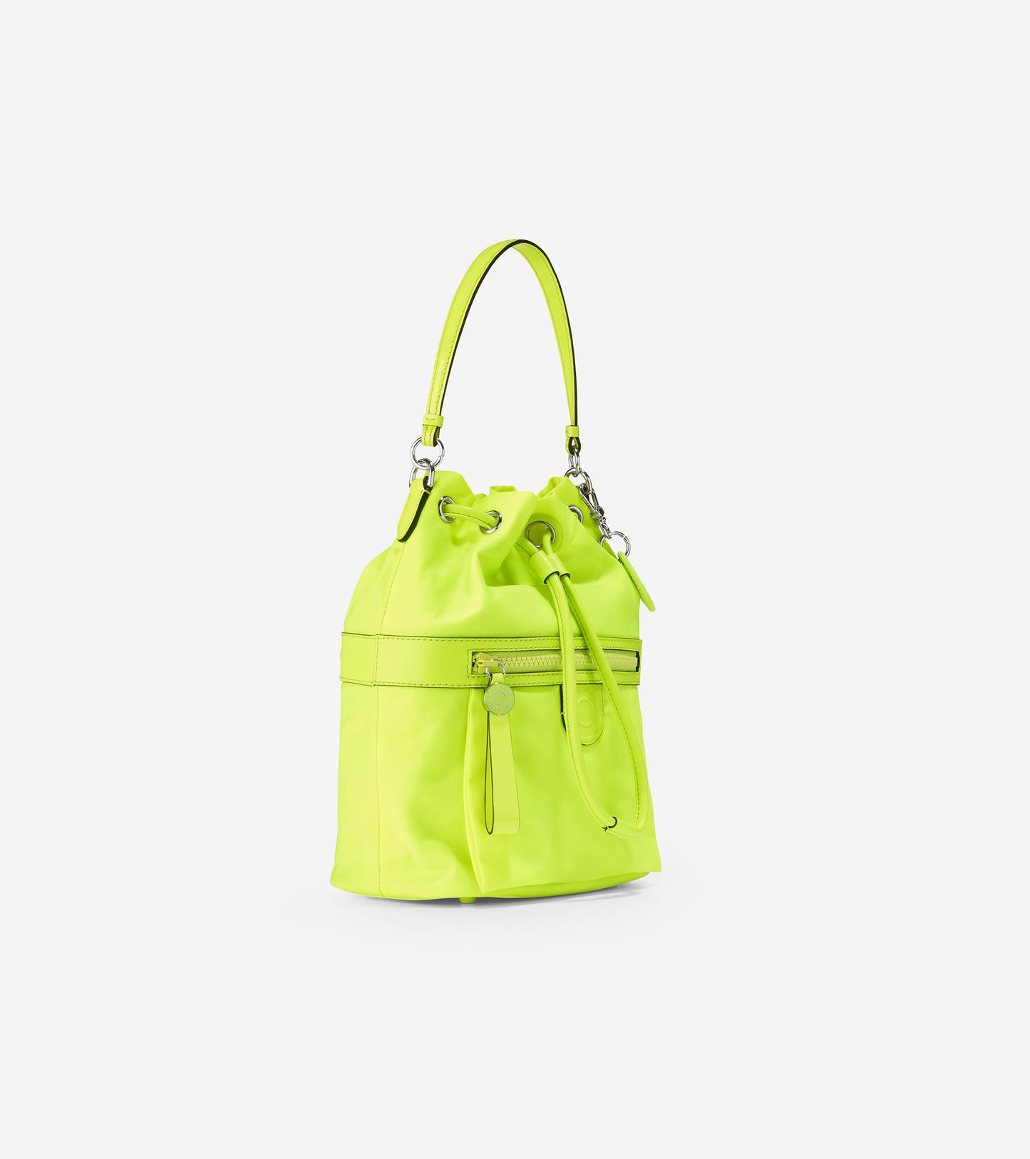 ColeHaan-Nylon Drawstring Crossbody-u05145-Safety Yellow