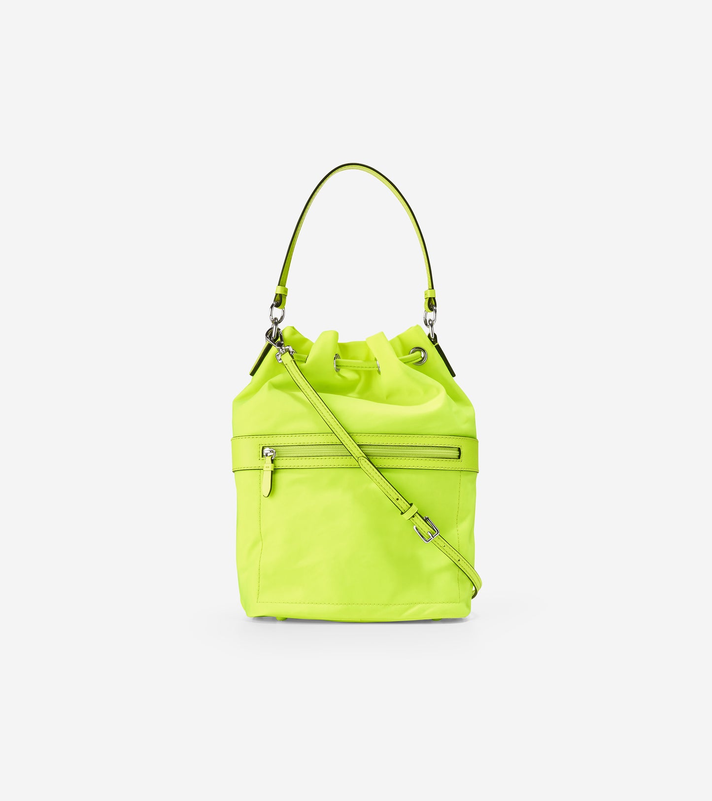 ColeHaan-Nylon Drawstring Crossbody-u05145-Safety Yellow