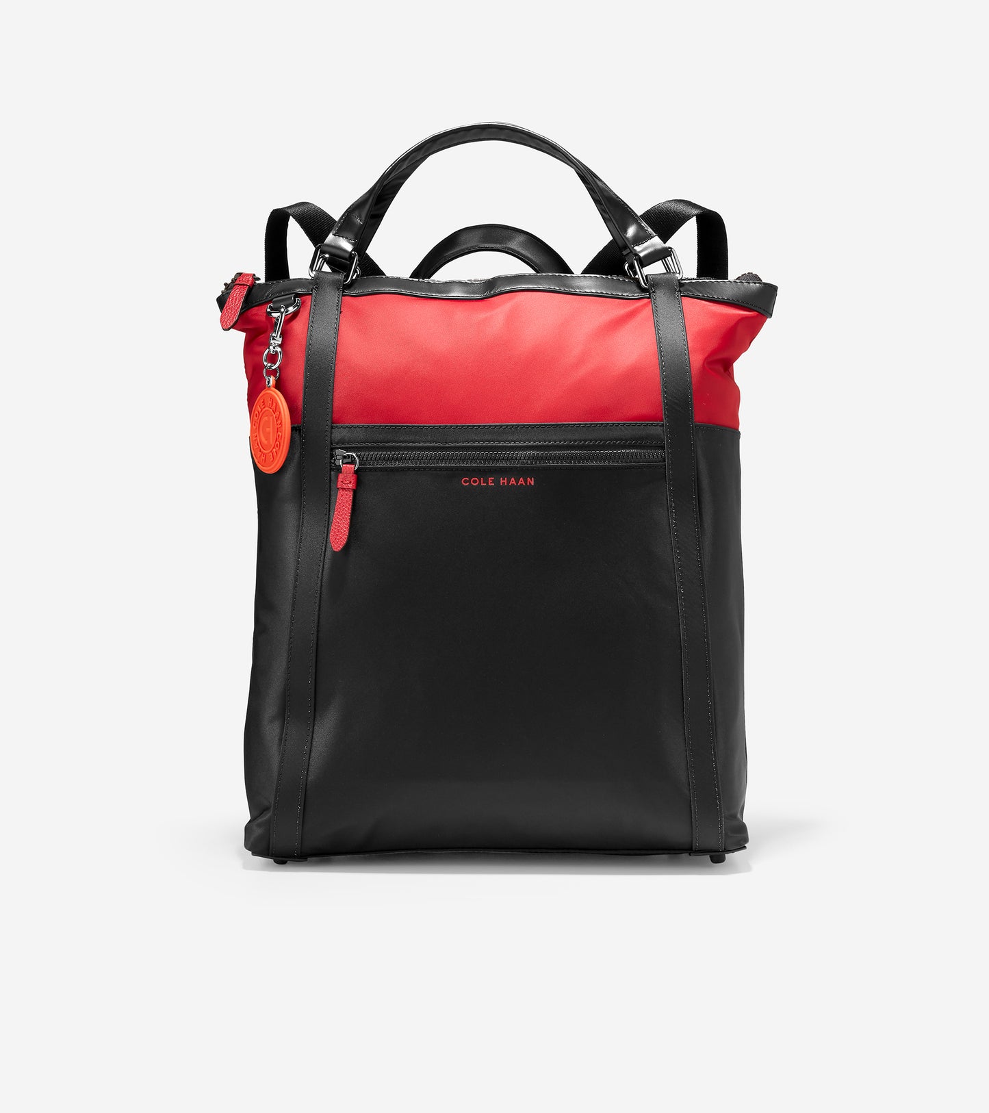 u05589-Nylon Convertible Backpack-Black