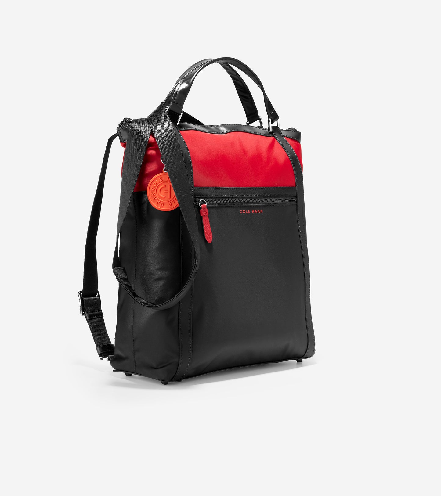 u05589-Nylon Convertible Backpack-Black